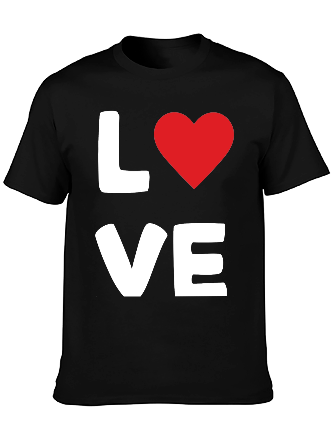 Love Graphic Black T-Shirt for Men