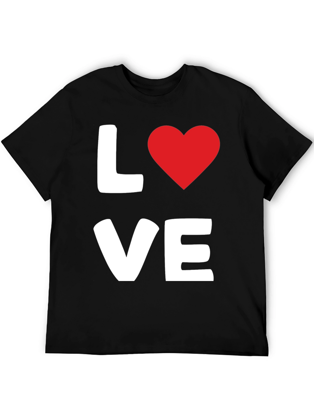 Love Graphic Black T-Shirt for Men