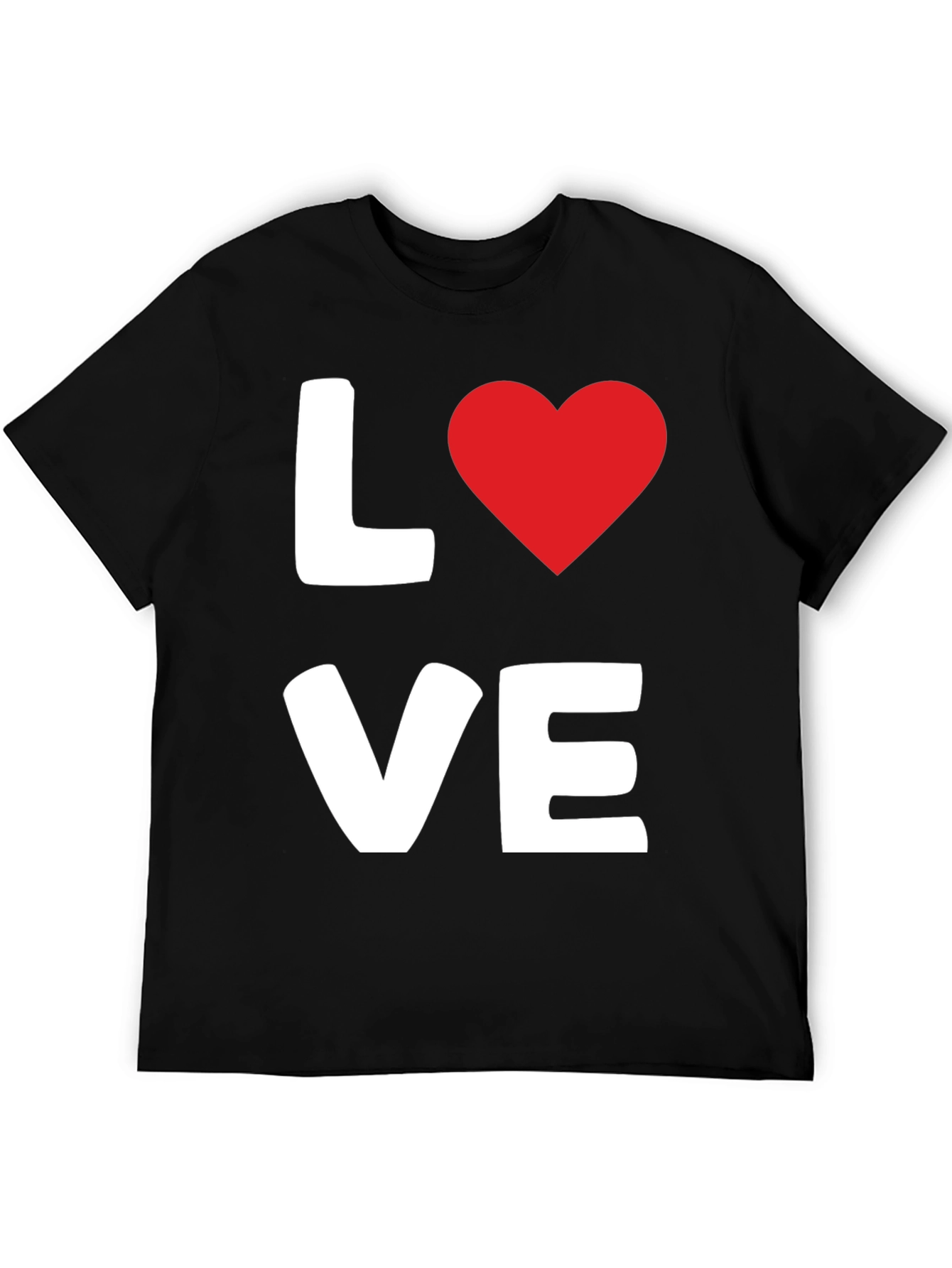 Love Graphic Black T-Shirt for Men
