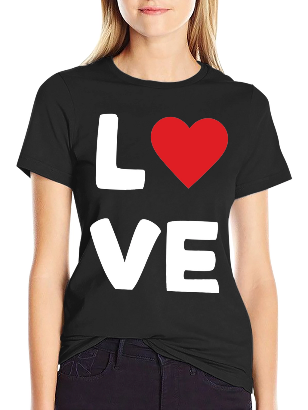 Love Graphic Black T-Shirt for Men