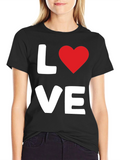 Love Graphic Black T-Shirt for Men