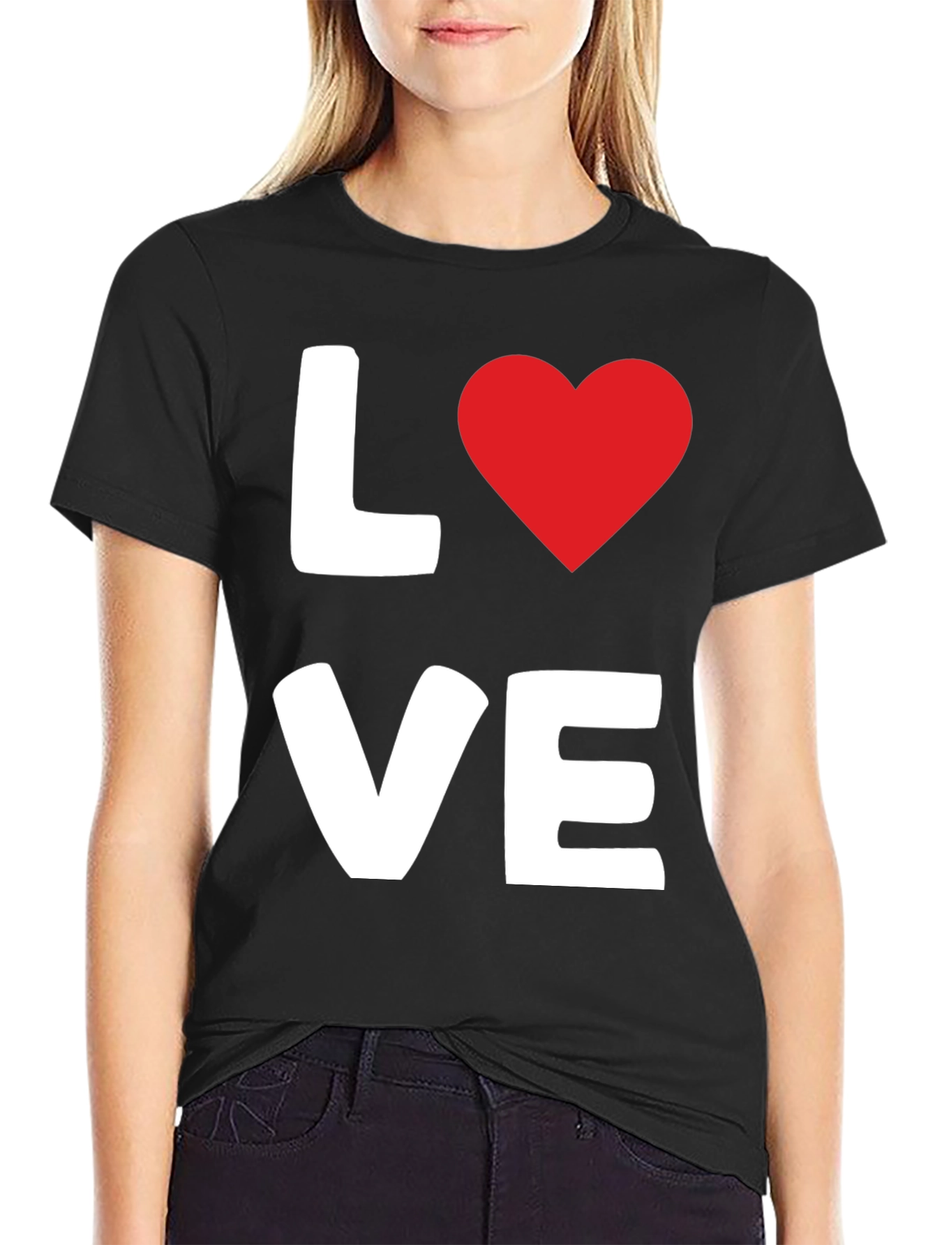Love Graphic Black T-Shirt for Men