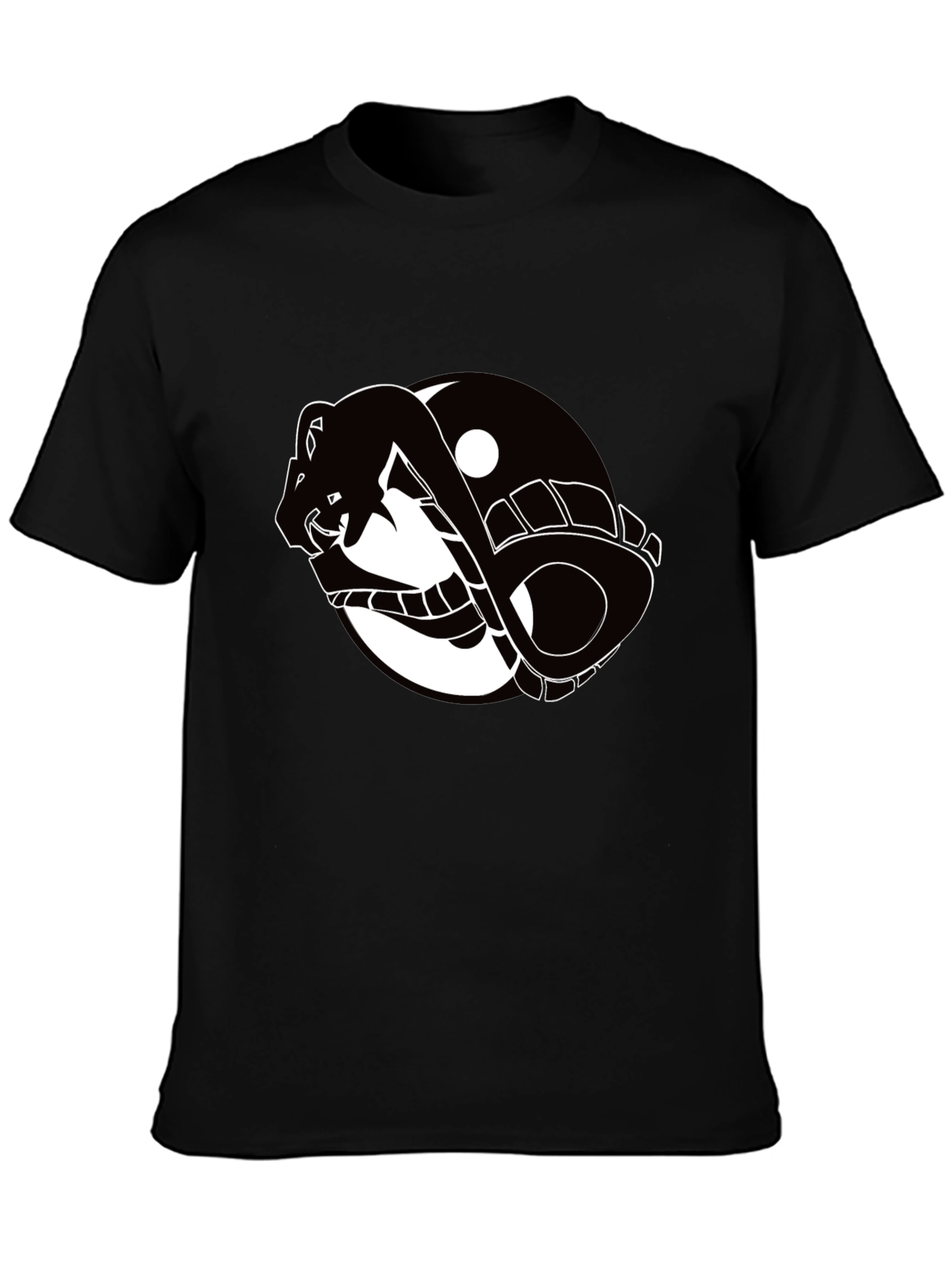 Yin Yang Snake Graphic T-Shirt