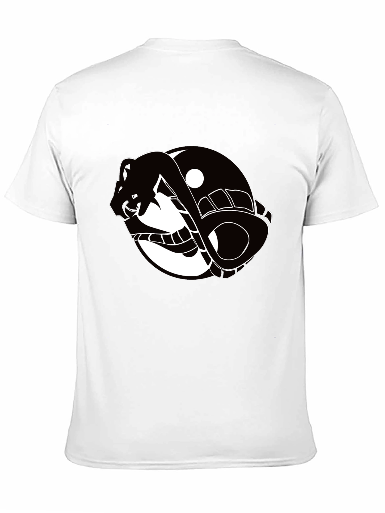 Yin Yang Snake Graphic T-Shirt