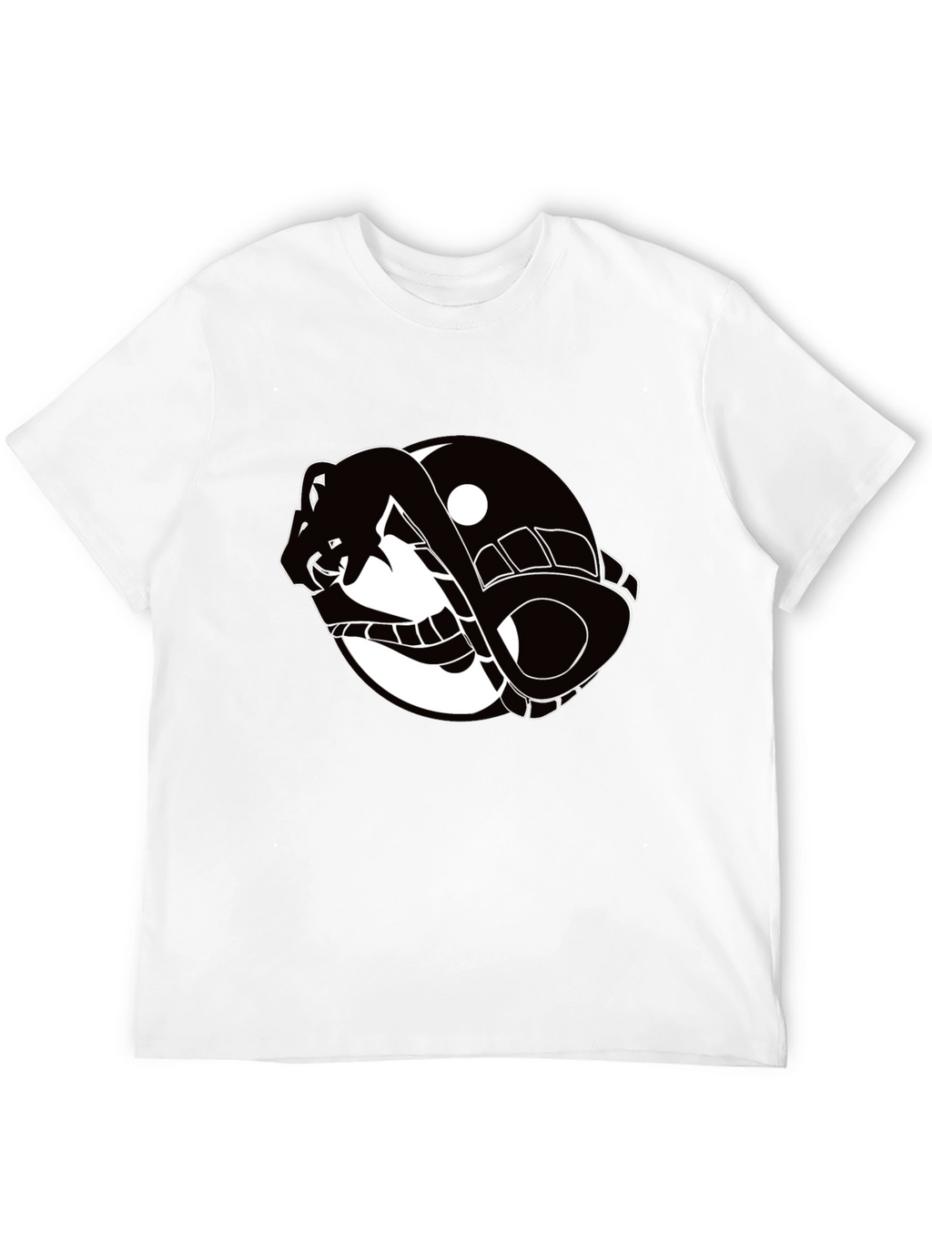 Yin Yang Snake Graphic T-Shirt