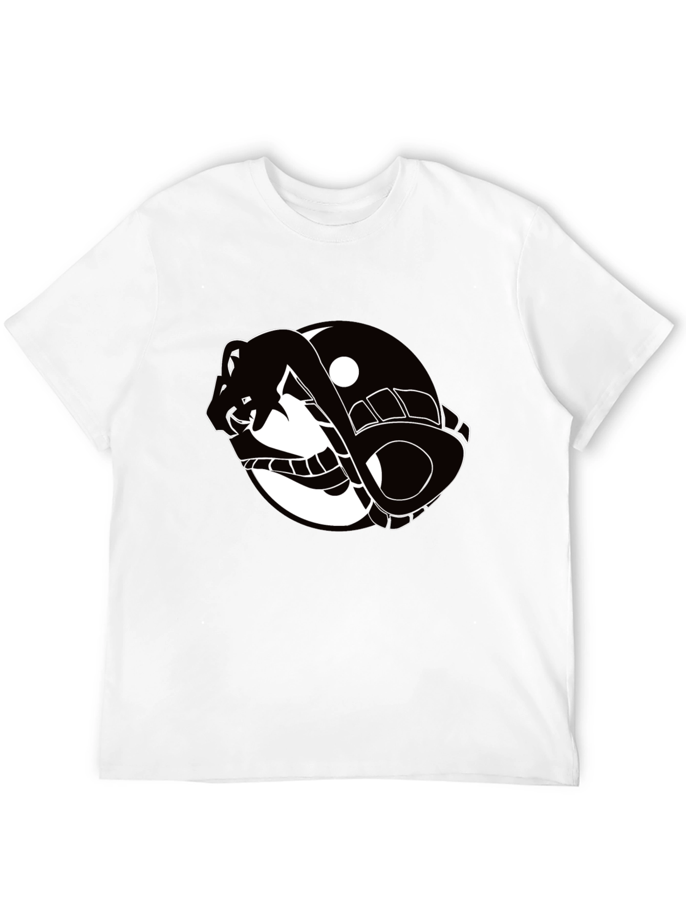Yin Yang Snake Graphic T-Shirt