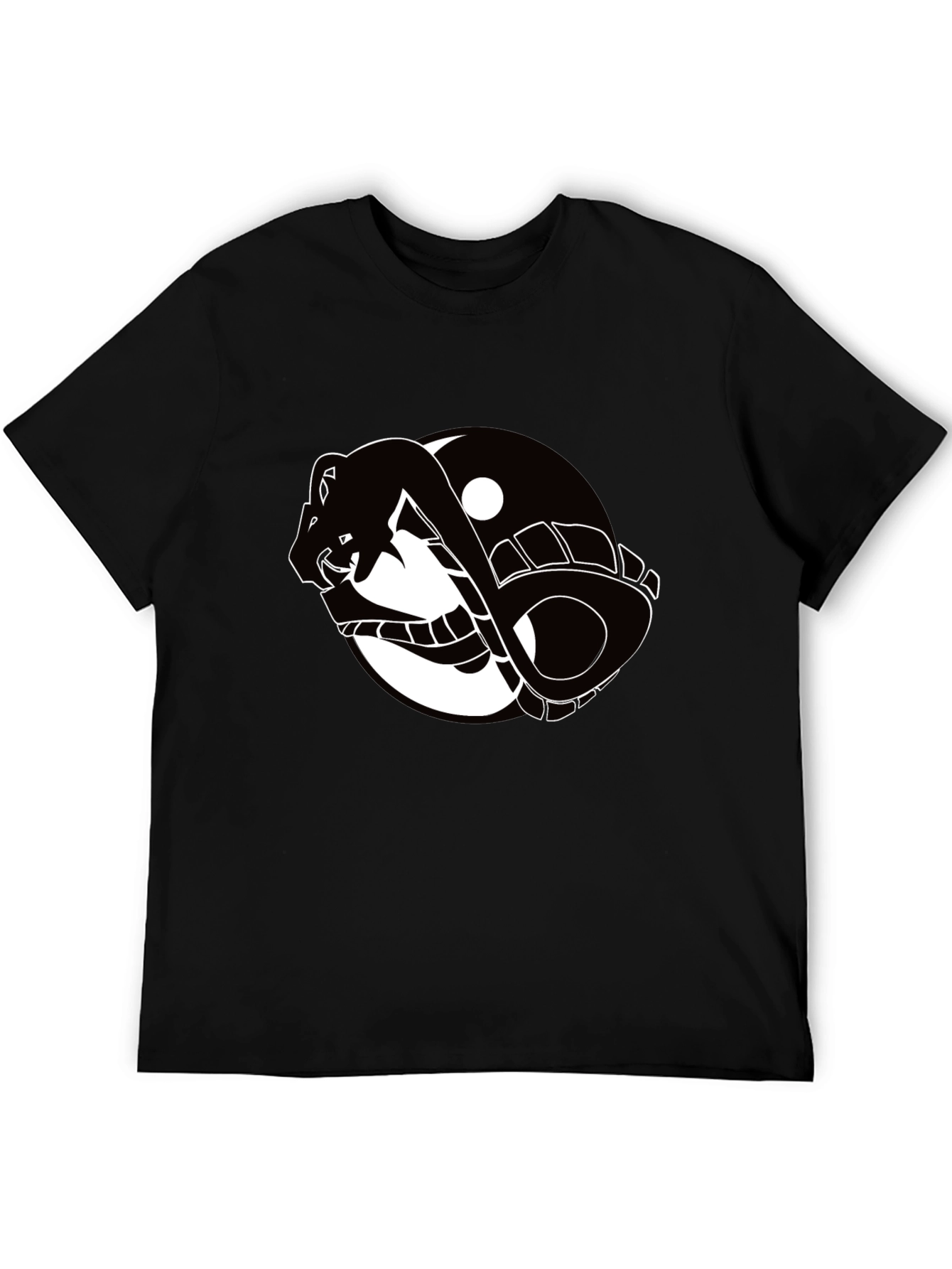 Yin Yang Snake Graphic T-Shirt
