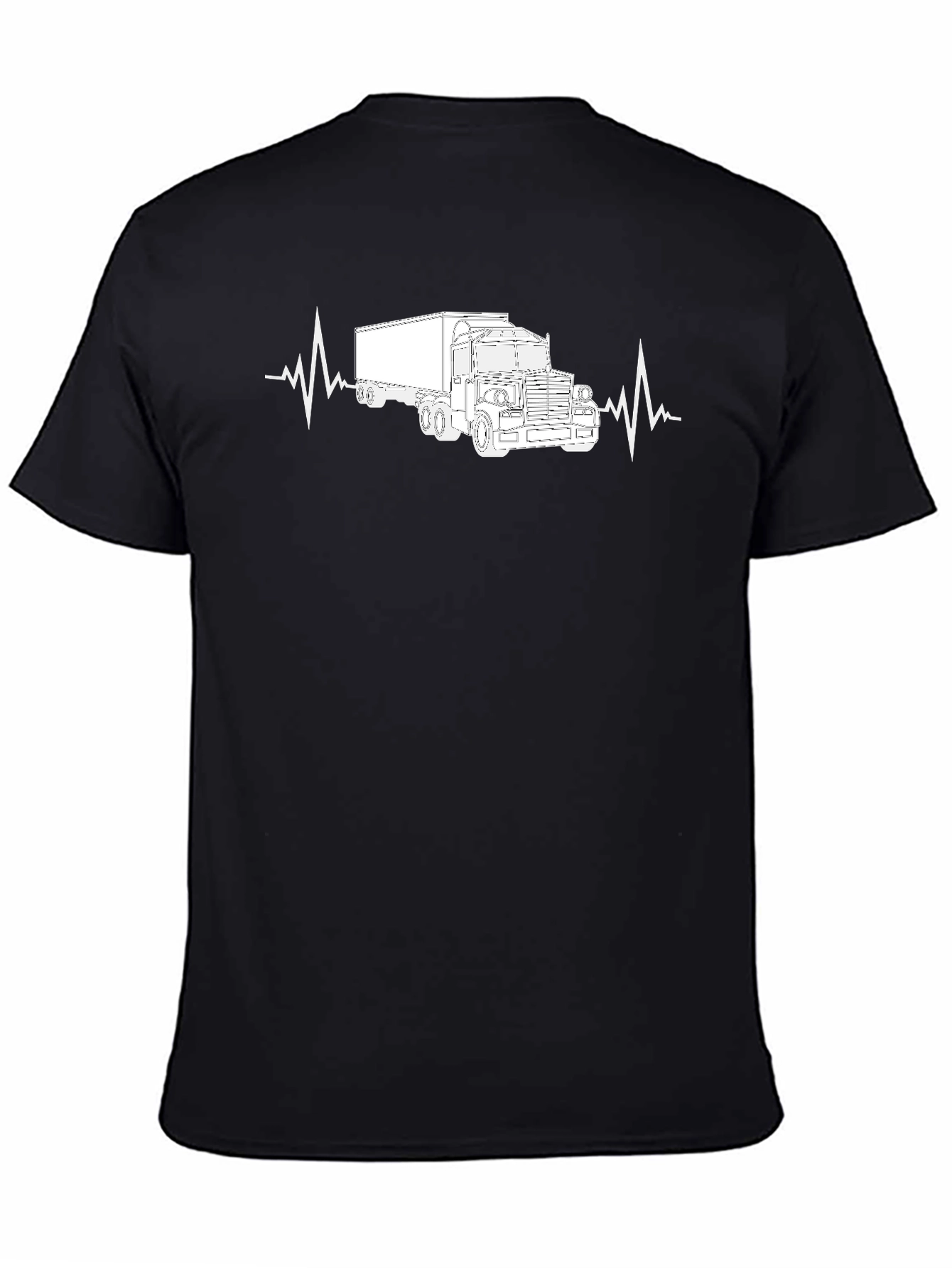 Truck Heartbeat Graphic Tee - Driver Life Shirt