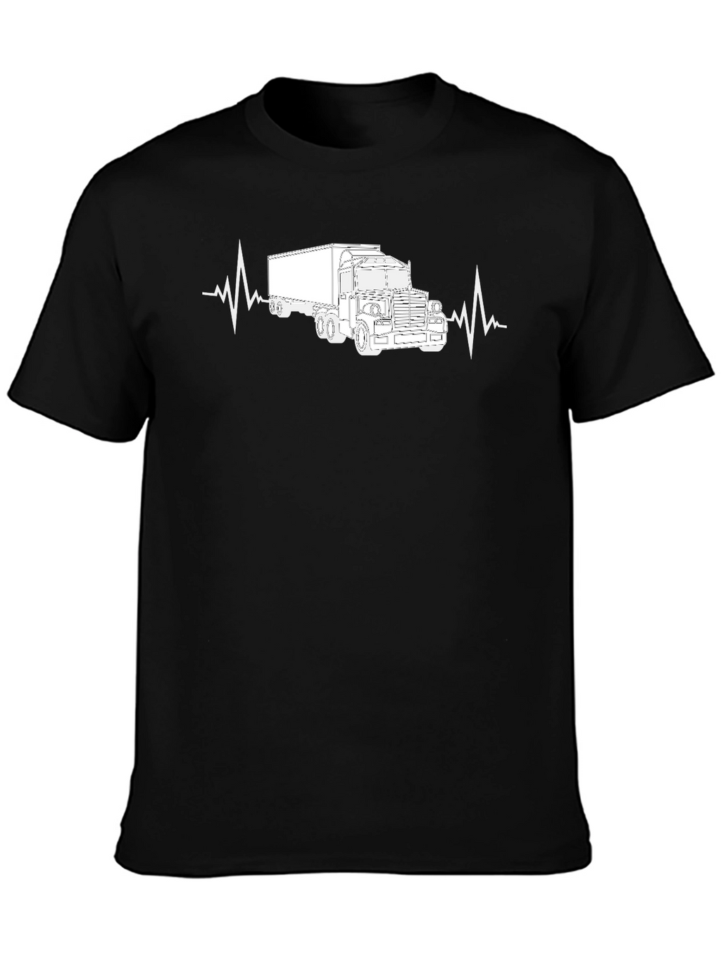 Truck Heartbeat Graphic Tee - Driver Life Shirt