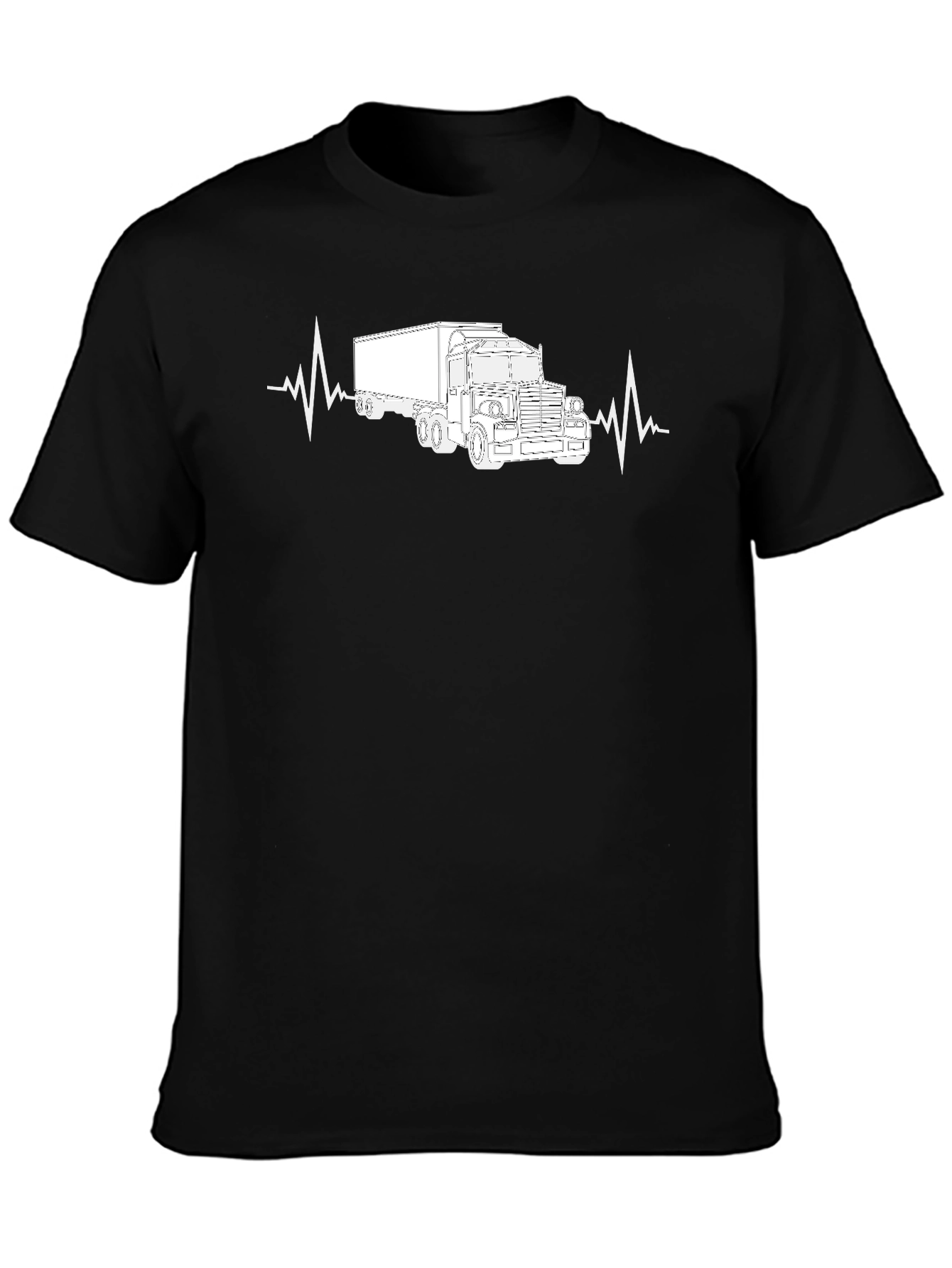 Truck Heartbeat Graphic Tee - Driver Life Shirt