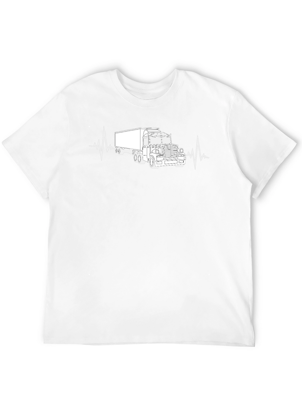 Truck Heartbeat Graphic Tee - Driver Life Shirt