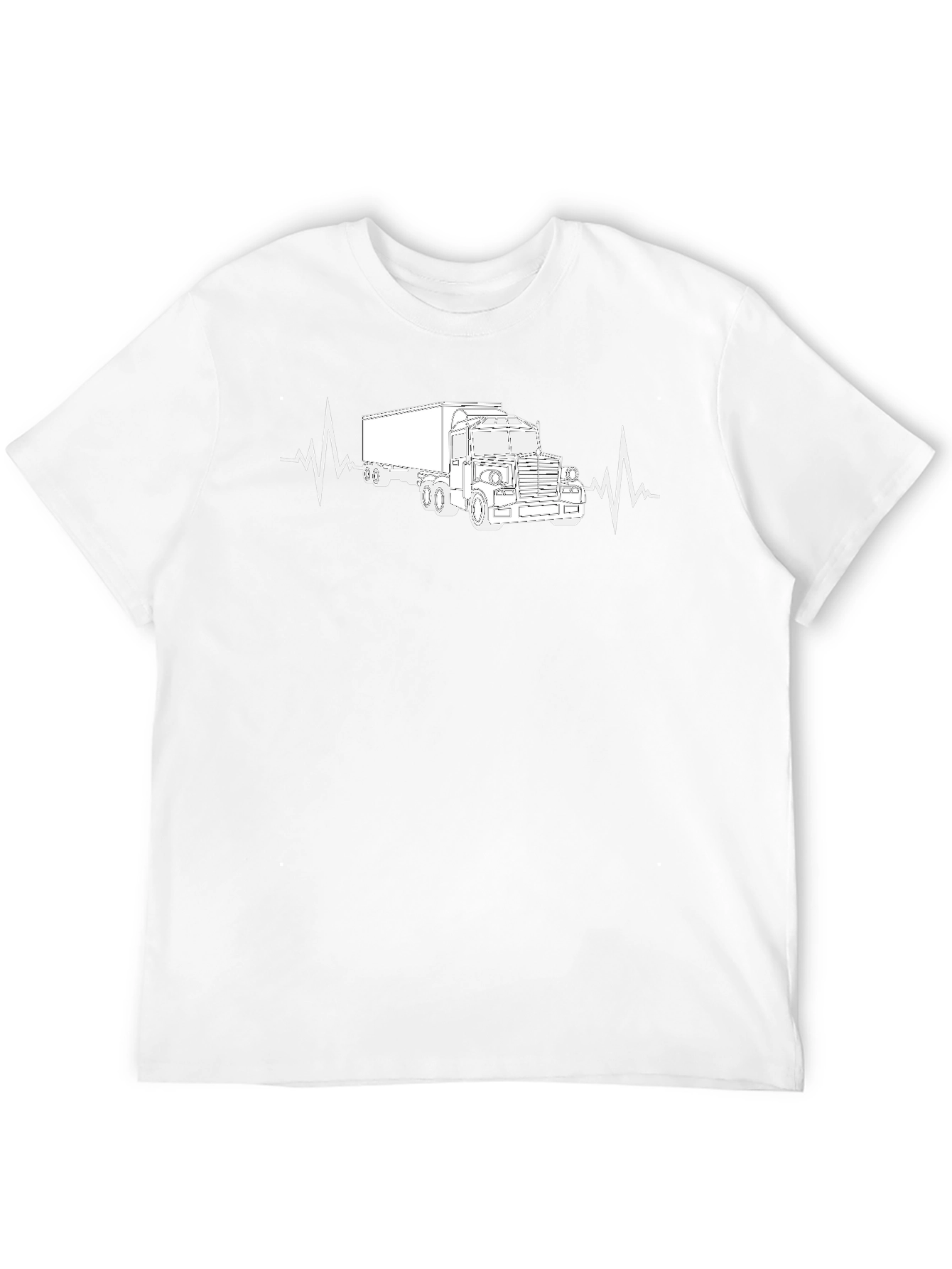 Truck Heartbeat Graphic Tee - Driver Life Shirt