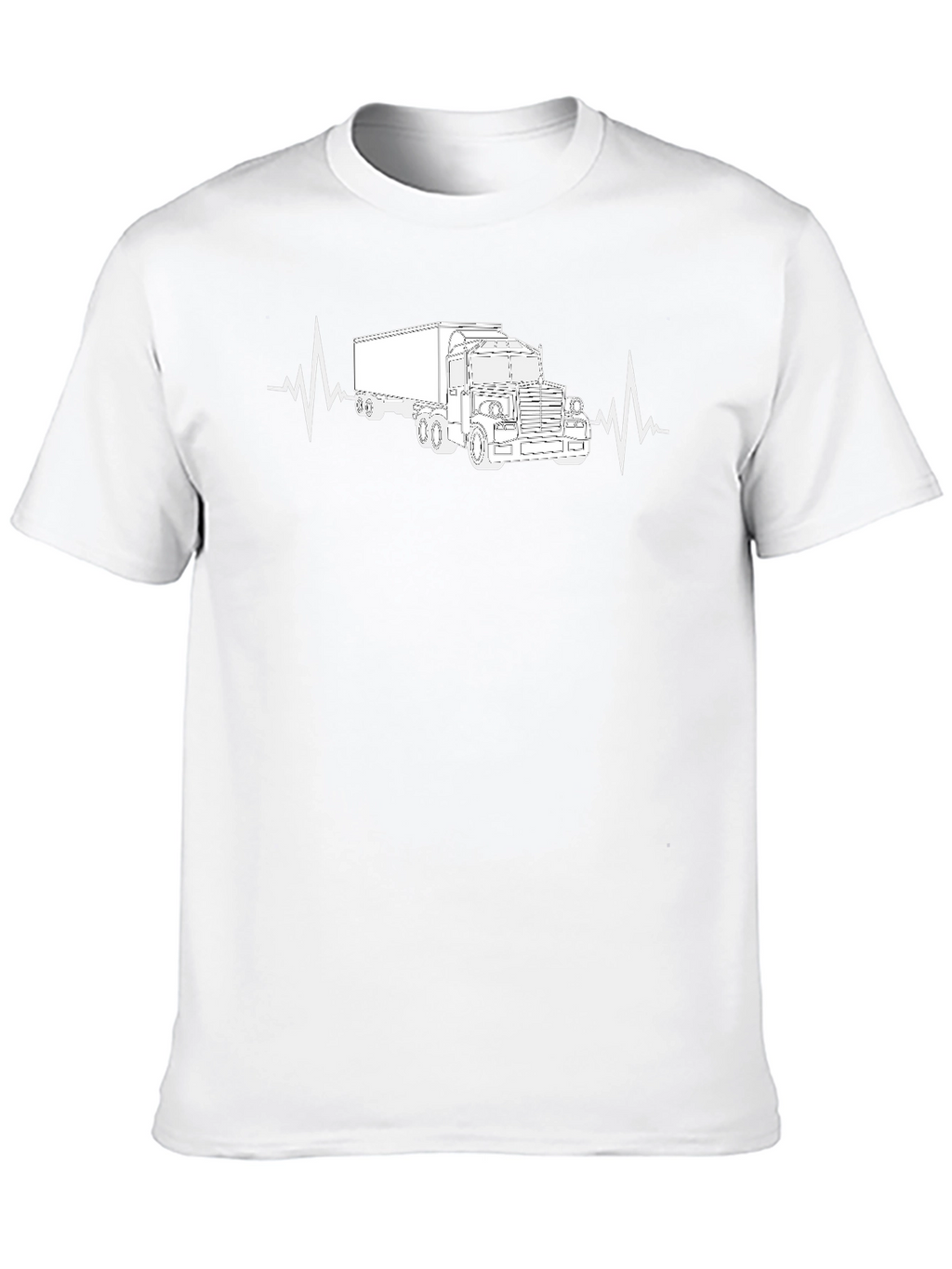 Truck Heartbeat Graphic Tee - Driver Life Shirt