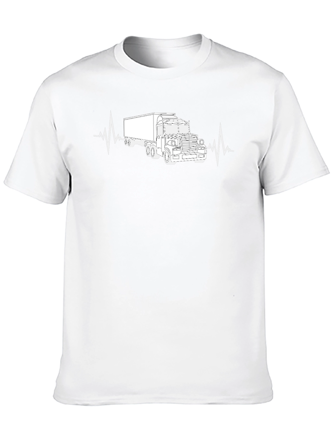 Truck Heartbeat Graphic Tee - Driver Life Shirt