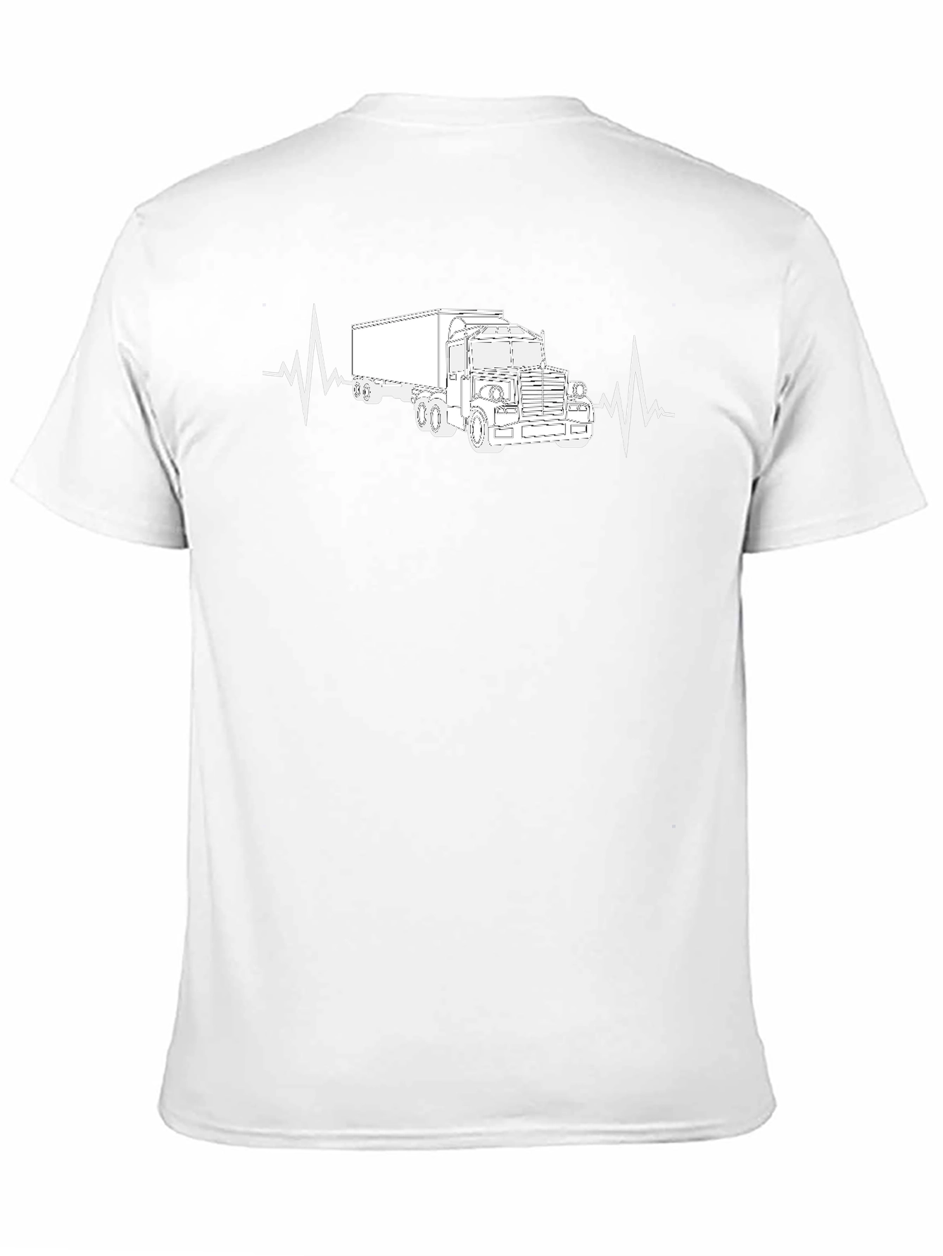 Truck Heartbeat Graphic Tee - Driver Life Shirt