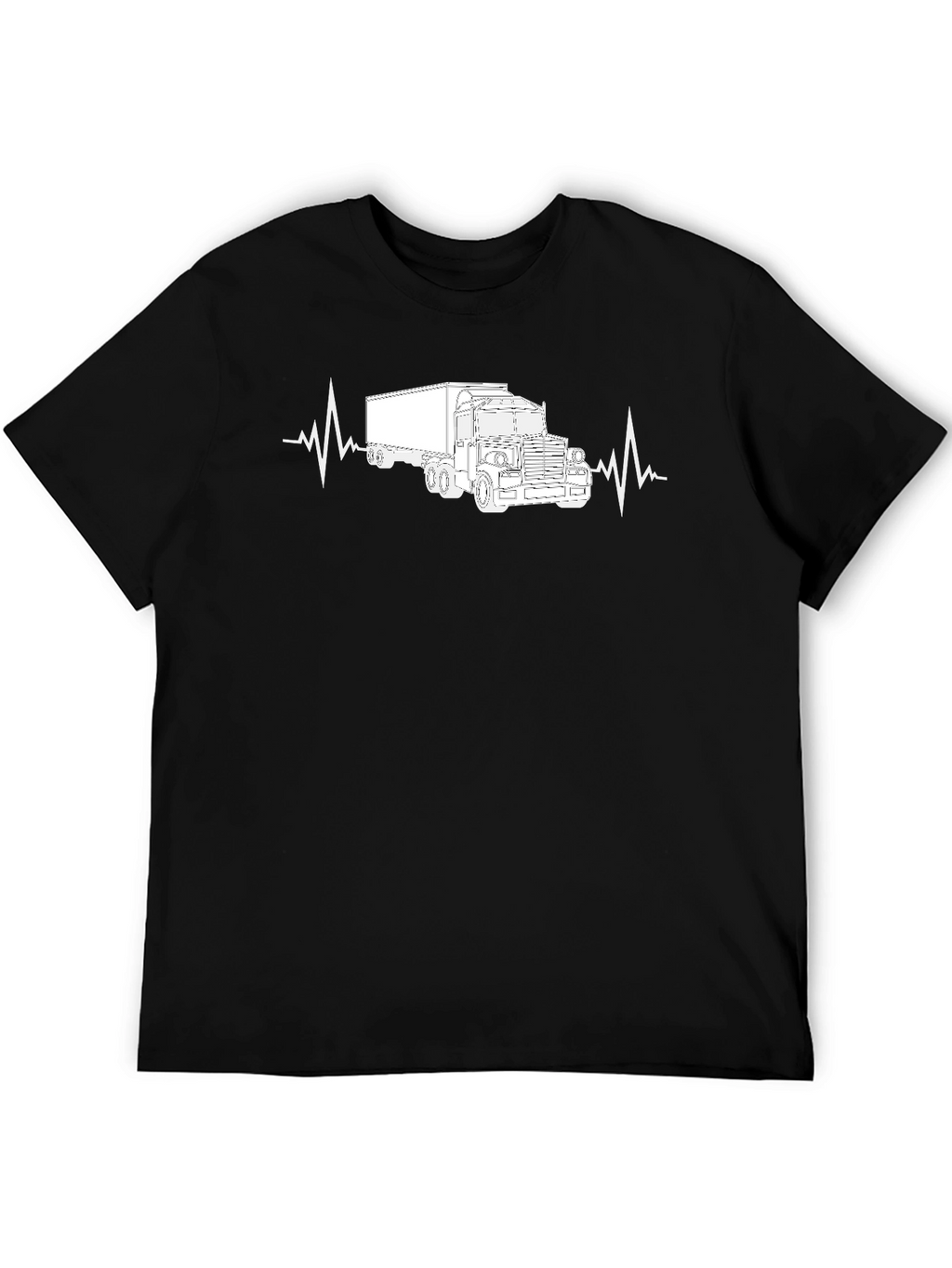 Truck Heartbeat Graphic Tee - Driver Life Shirt