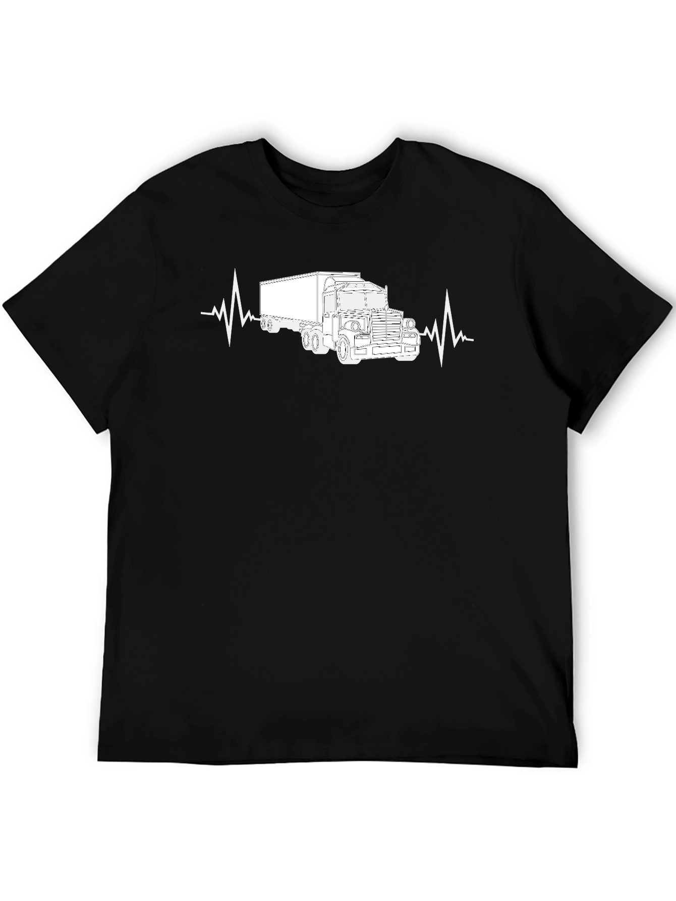Truck Heartbeat Graphic Tee - Driver Life Shirt