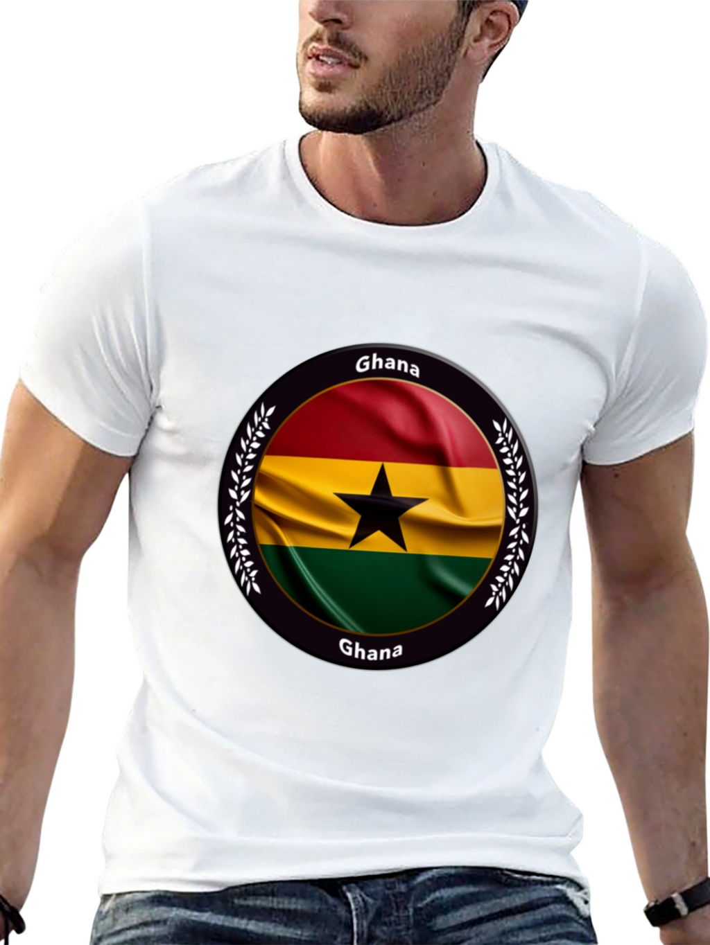 Ghana Flag T-Shirt - Black Pride
