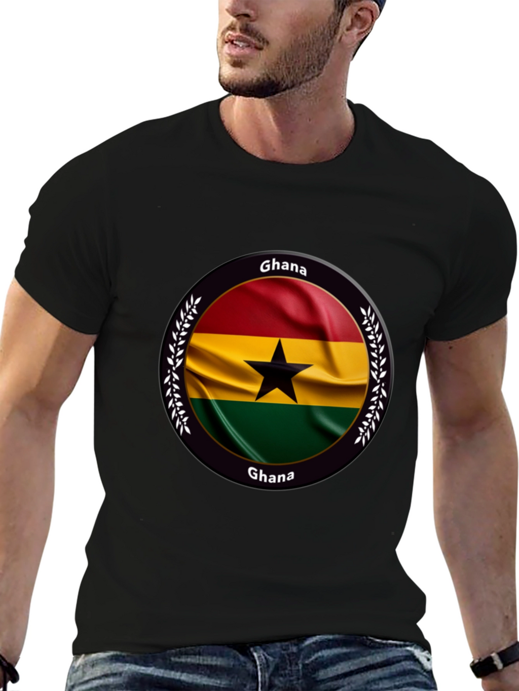 Ghana Flag T-Shirt - Black Pride