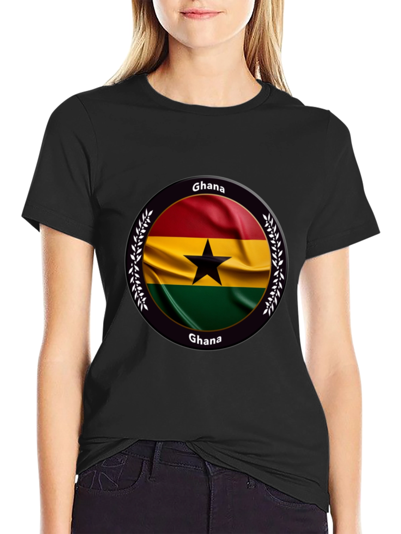 Ghana Flag T-Shirt - Black Pride