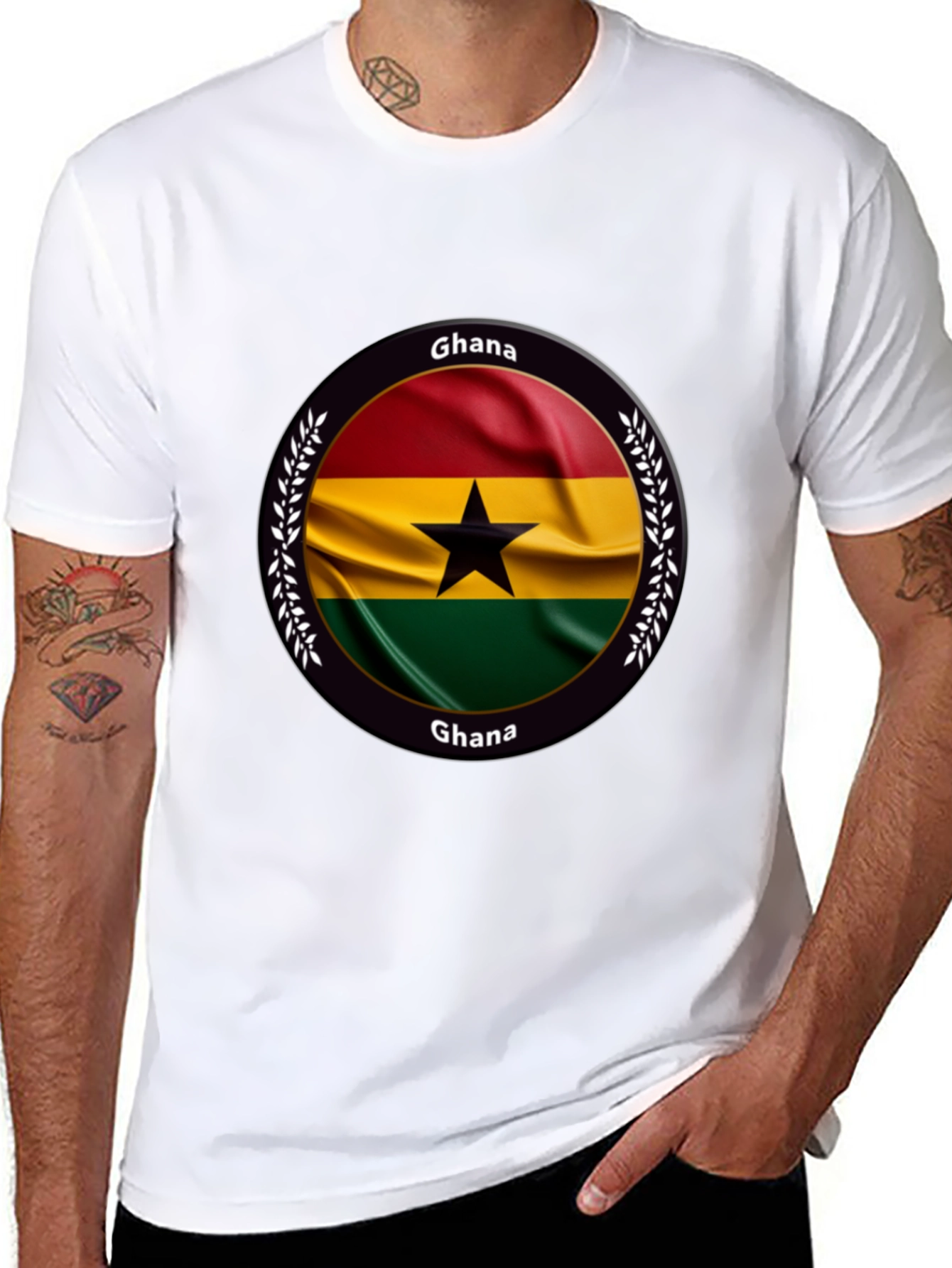 Ghana Flag T-Shirt - Black Pride