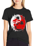 Yin Yang Bonsai Tree Graphic T-Shirt