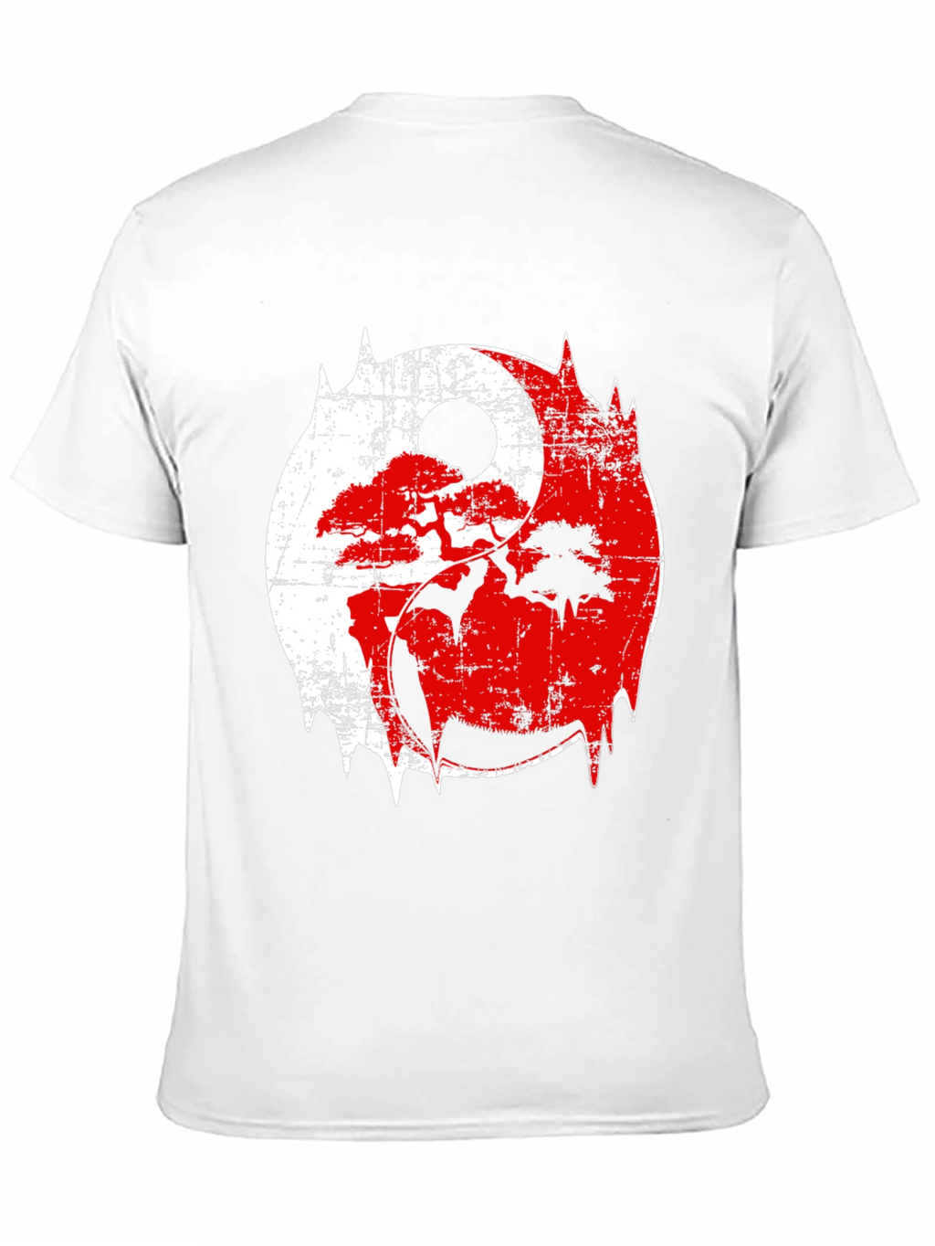 Yin Yang Bonsai Tree Graphic T-Shirt