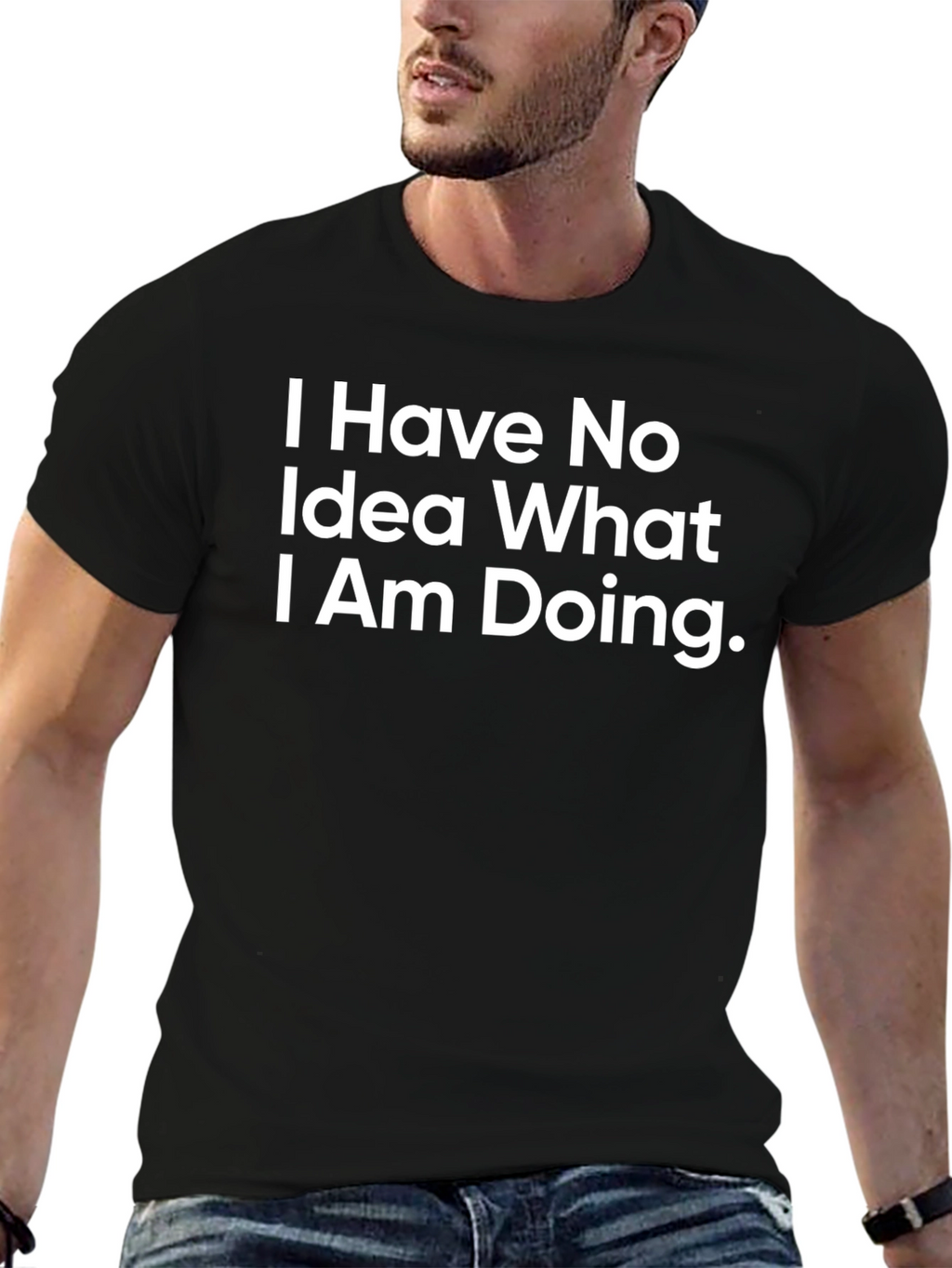 Funny No Idea Black T-Shirt