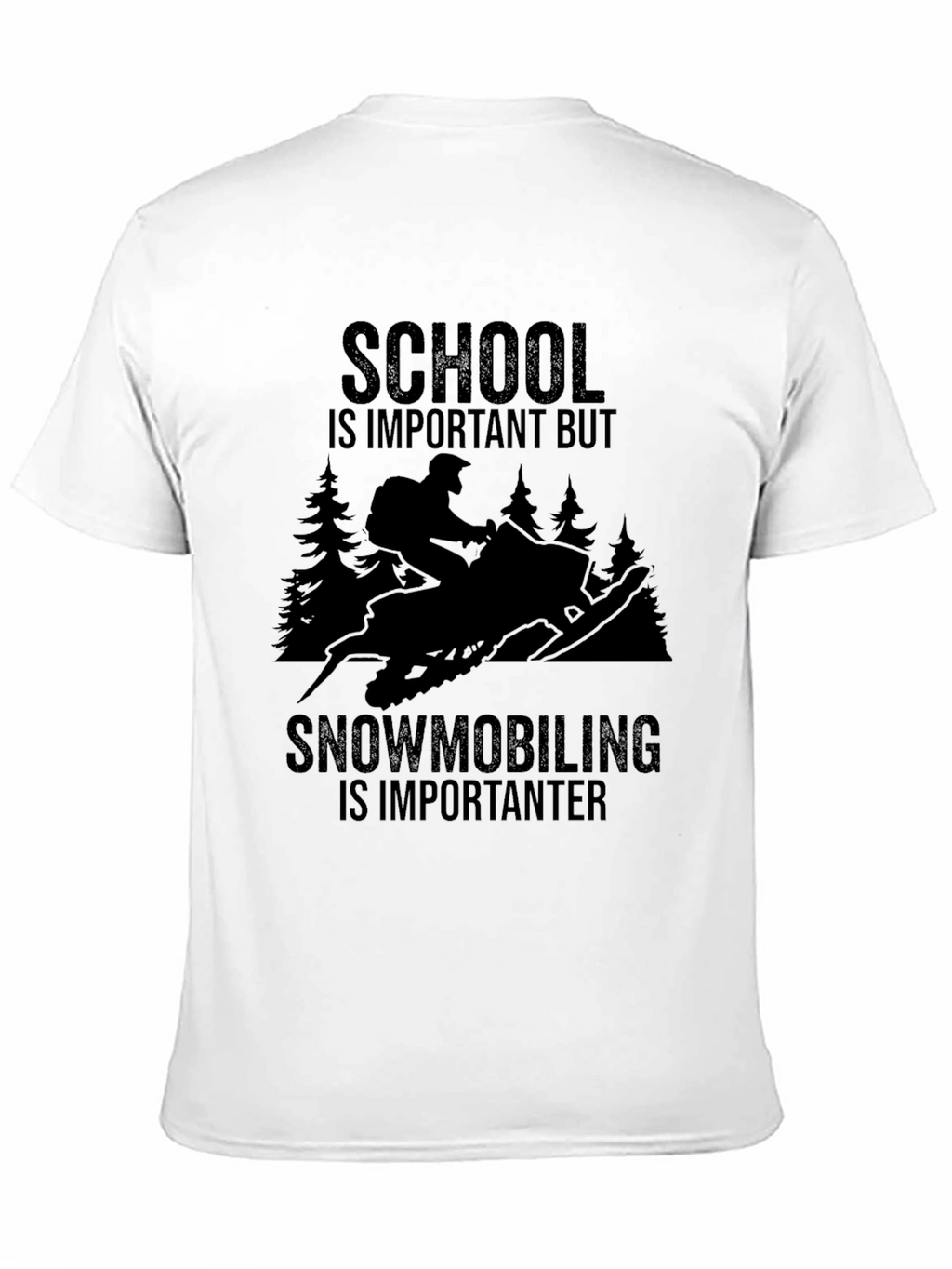 Snowmobiling is Importanter Black T-Shirt