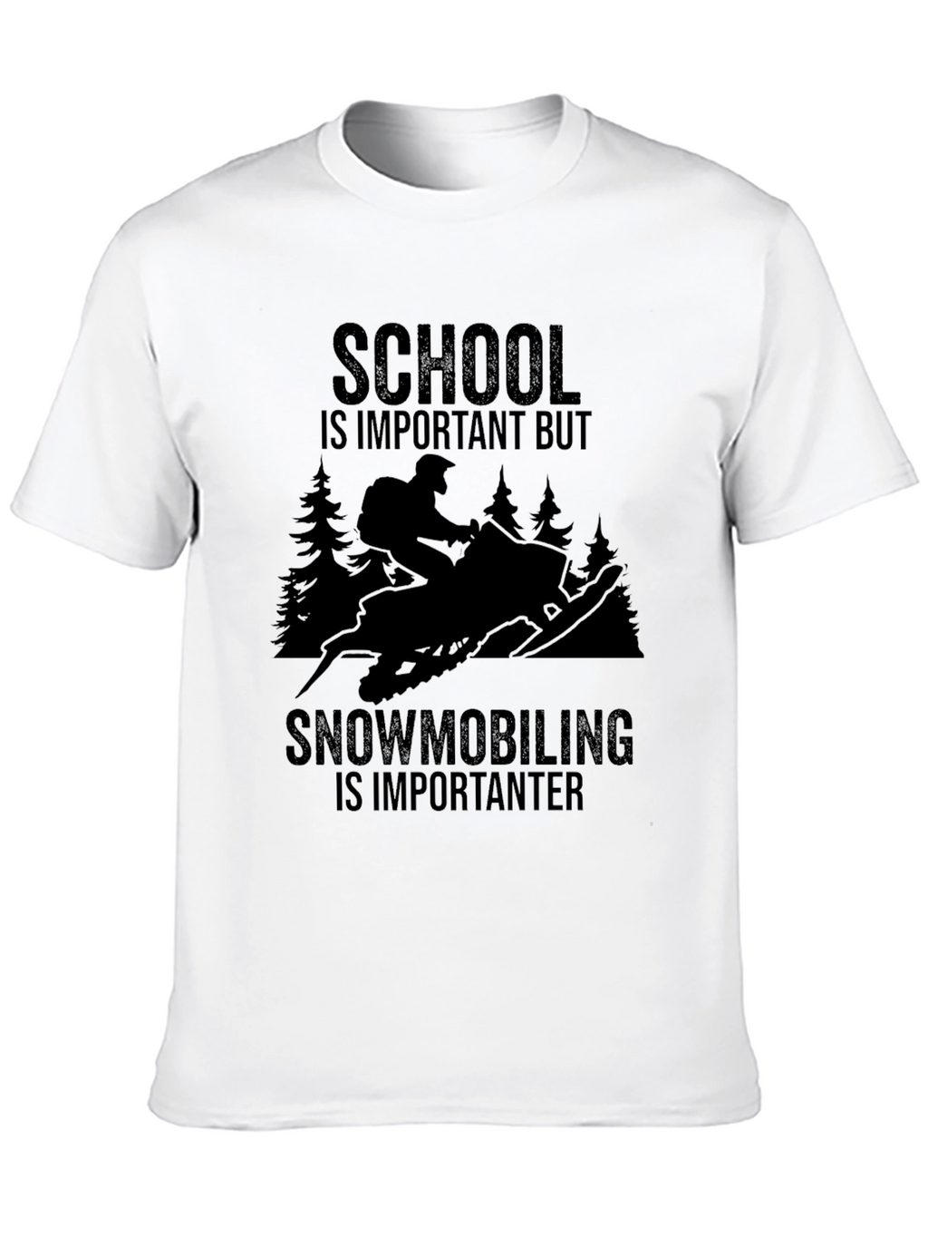 Snowmobiling is Importanter Black T-Shirt