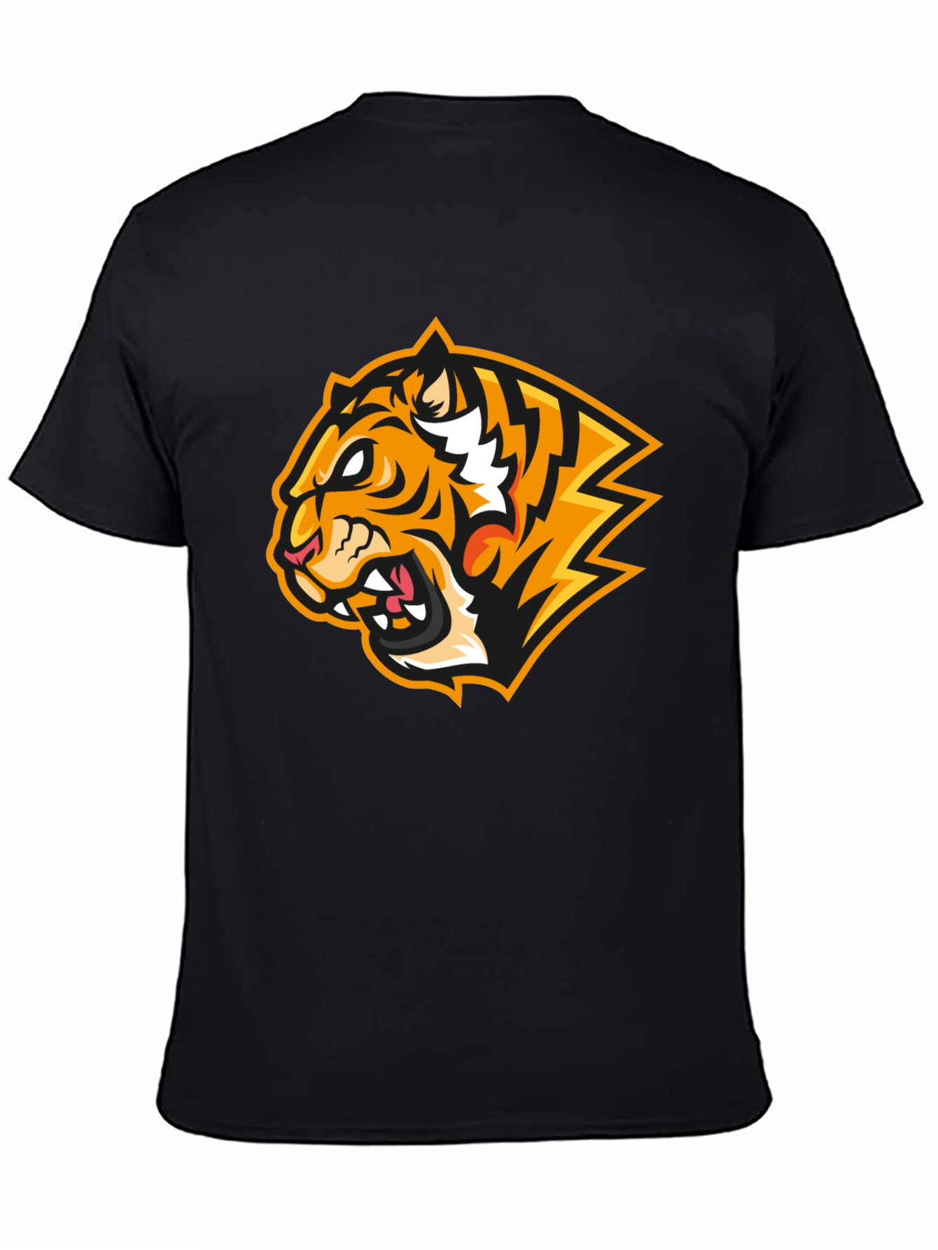 Fierce Tiger Graphic Print Black T-Shirt