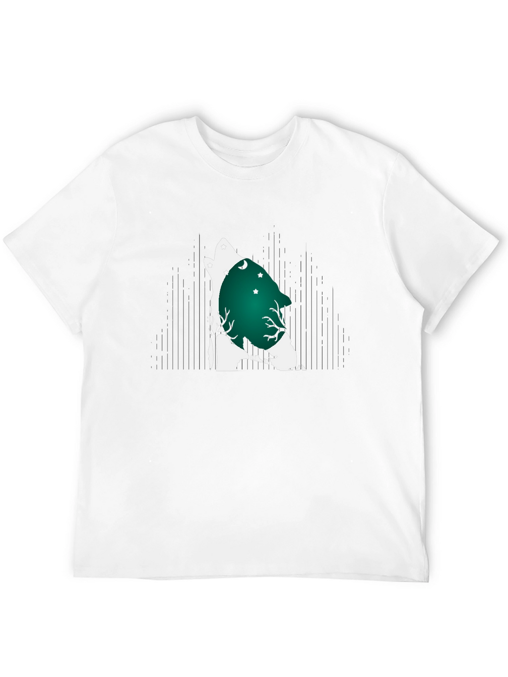 Wolf Howl Moon Graphic Tee - Black Cotton Blend