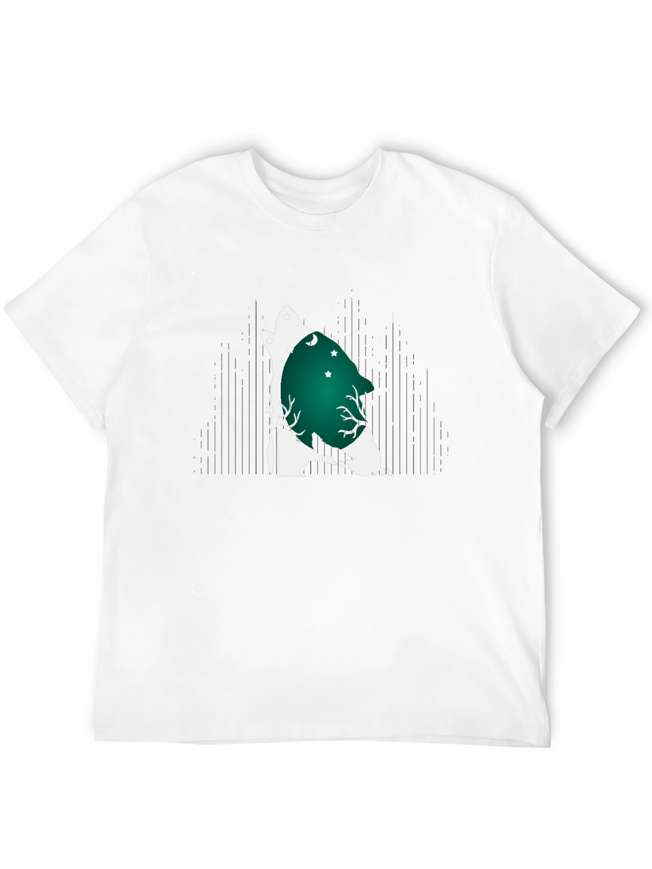 Wolf Howl Moon Graphic Tee - Black Cotton Blend