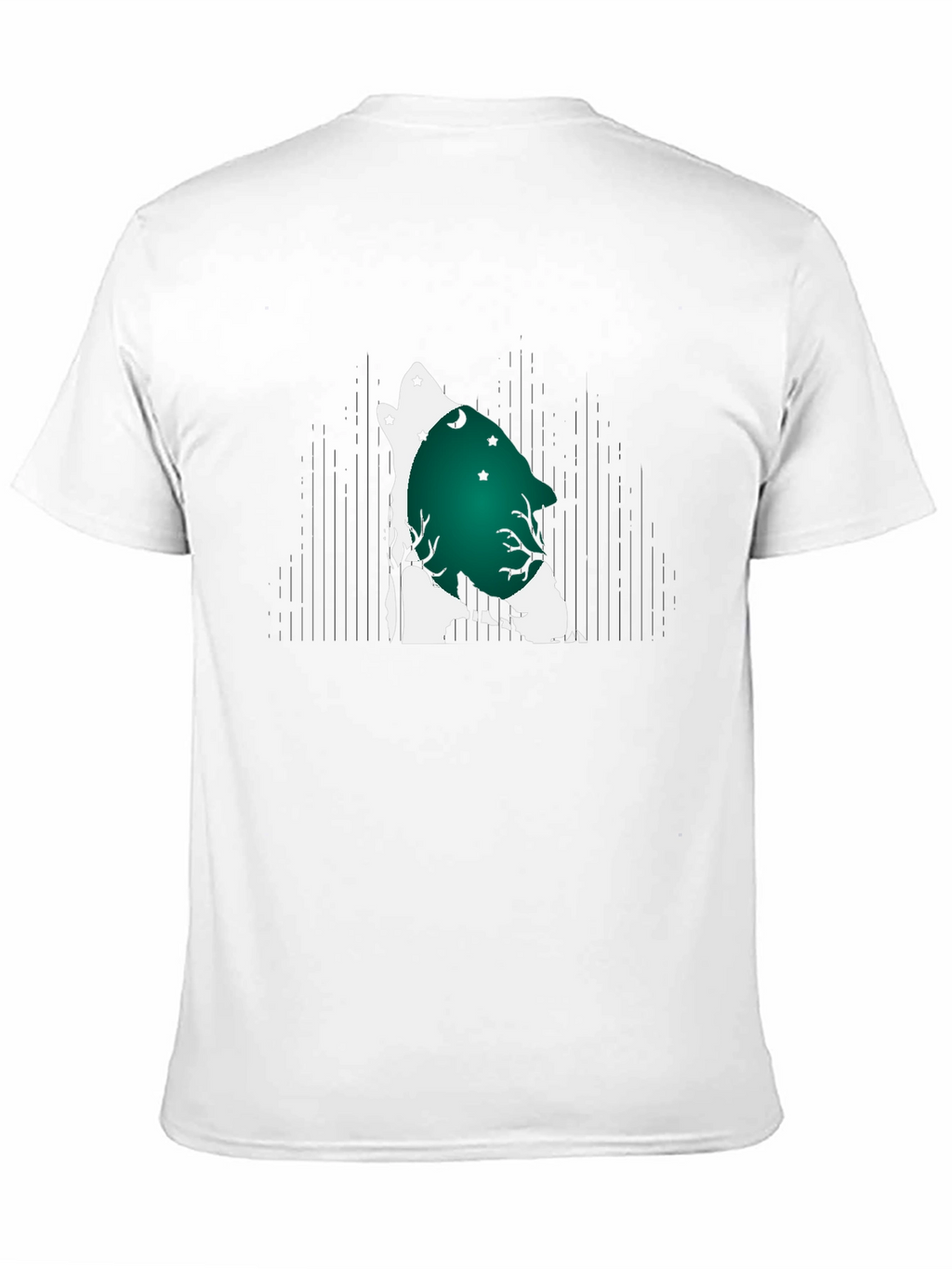 Wolf Howl Moon Graphic Tee - Black Cotton Blend