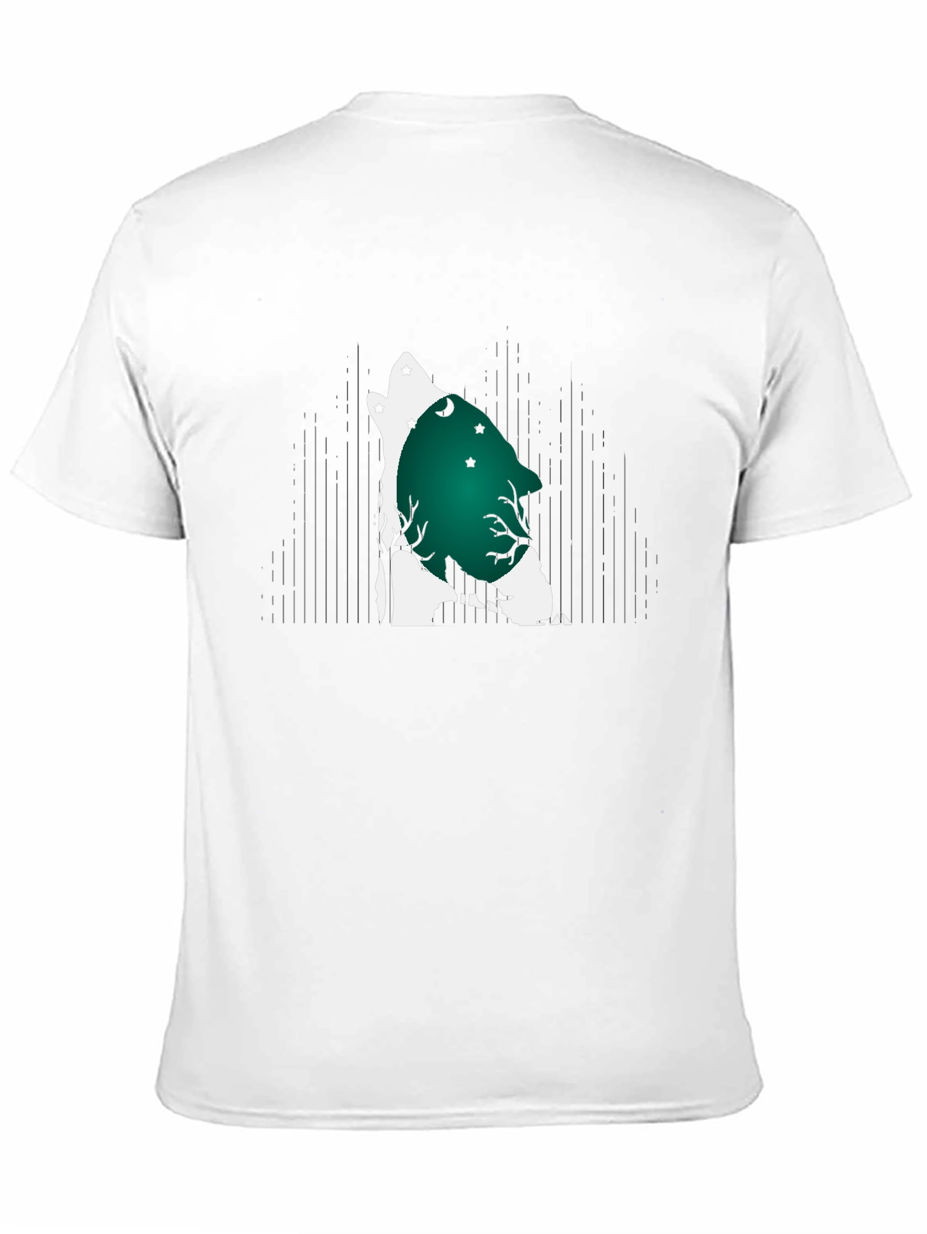Wolf Howl Moon Graphic Tee - Black Cotton Blend
