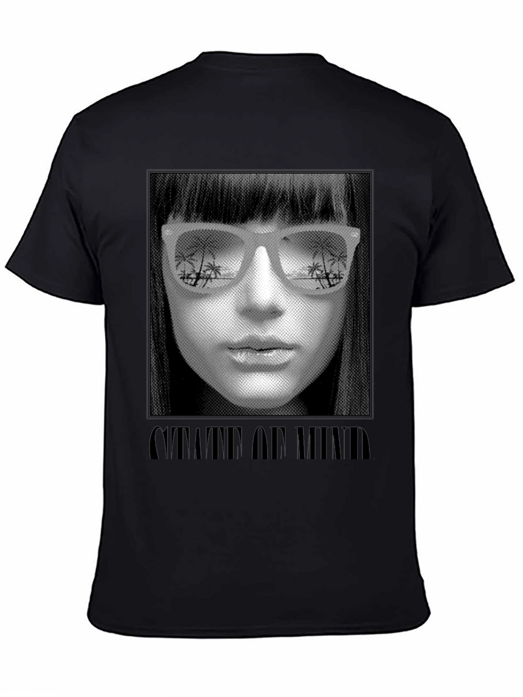 State of Mind Graphic Print Black T-Shirt