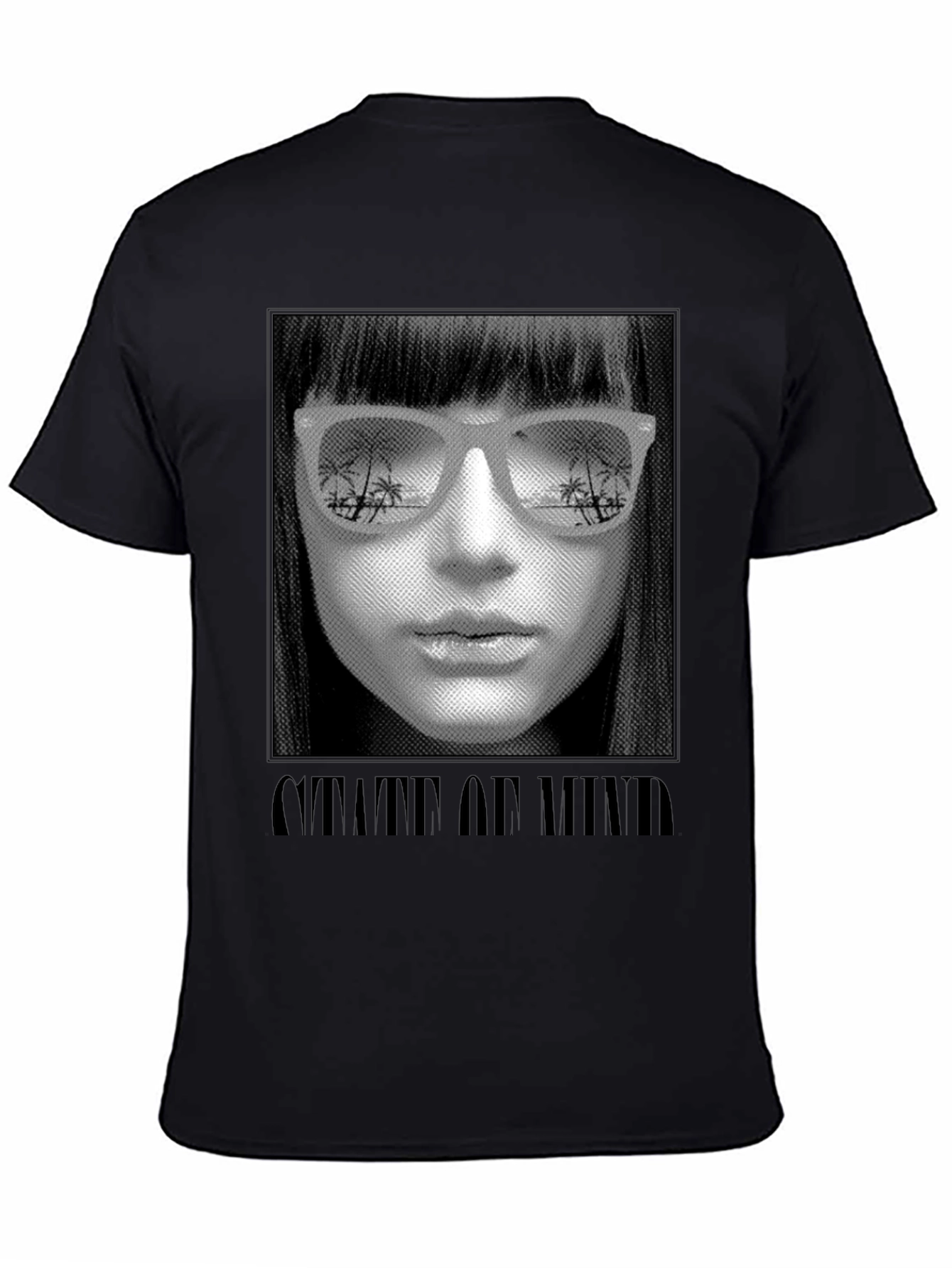 State of Mind Graphic Print Black T-Shirt