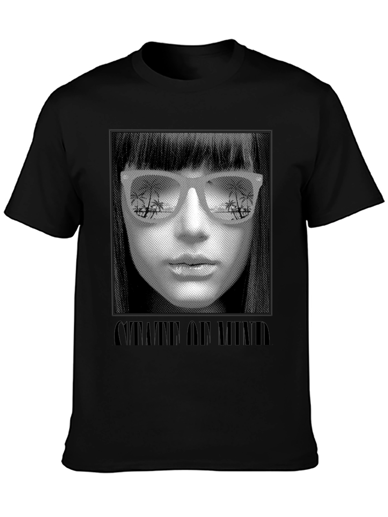 State of Mind Graphic Print Black T-Shirt