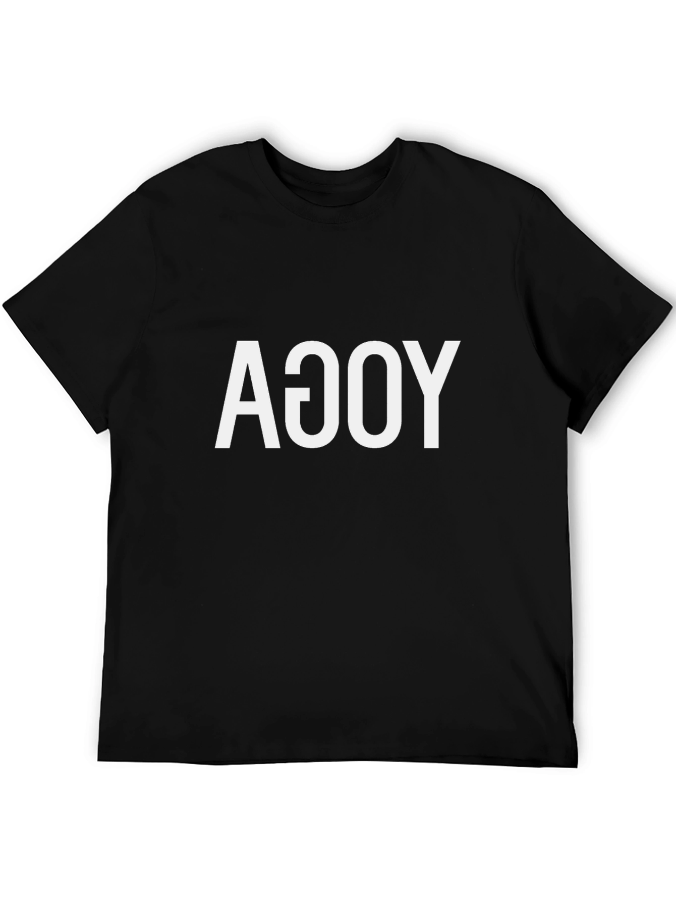 Black YOGA Graphic Print T-Shirt