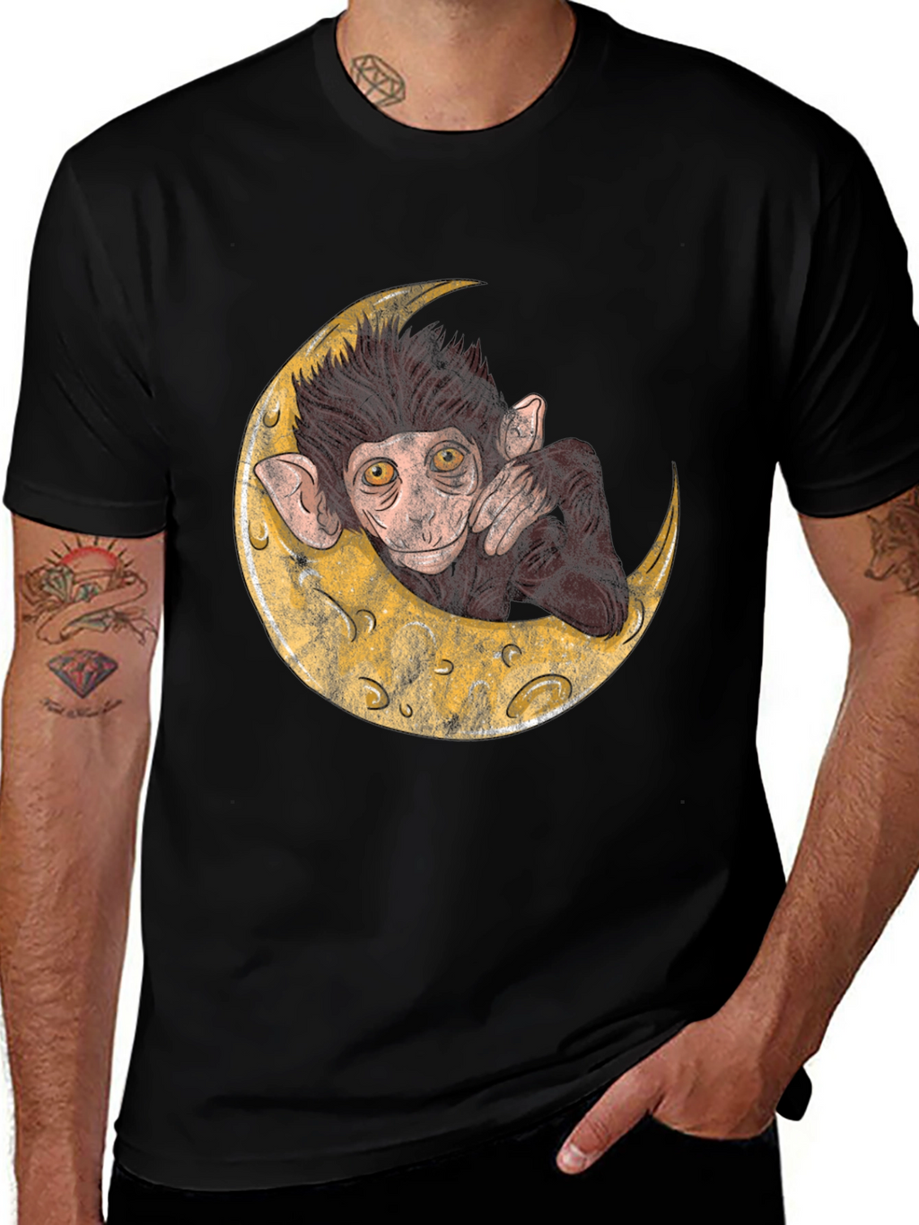 Monkey on the Moon Graphic T-Shirt
