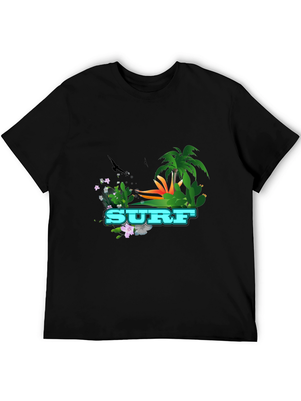 Surf Graphic T-Shirt - Tropical Design Tee