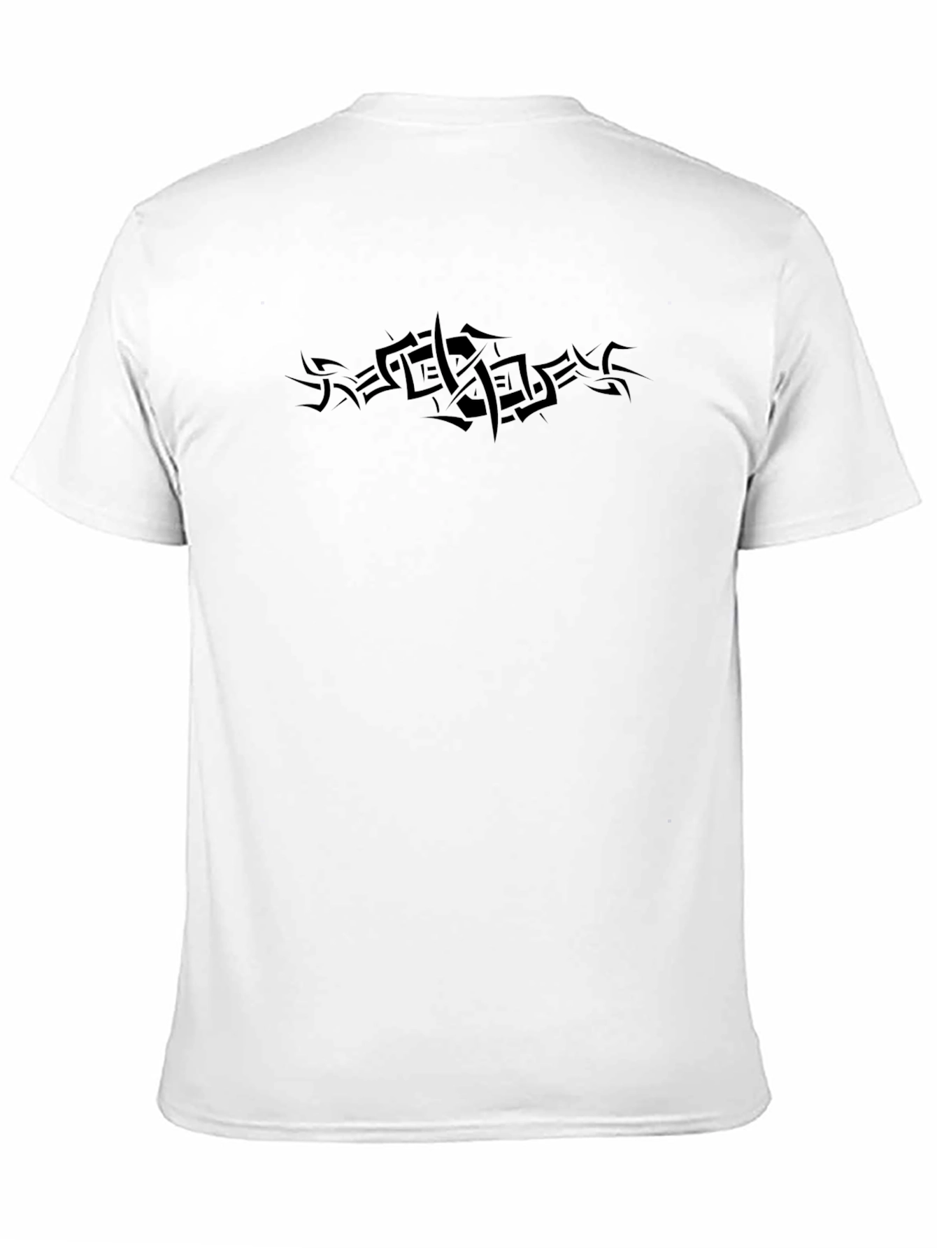 Black T-Shirt with Tribal Print