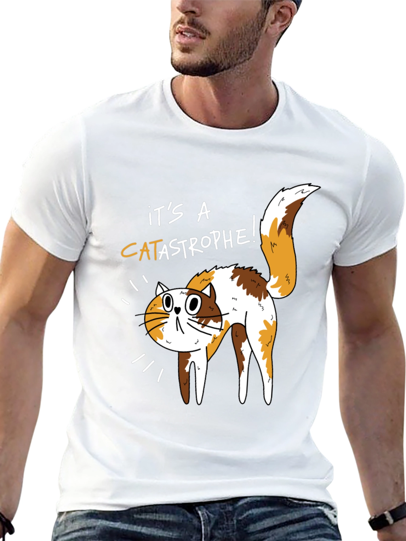 Catastrophe Cat T-Shirt - Funny Graphic Tee