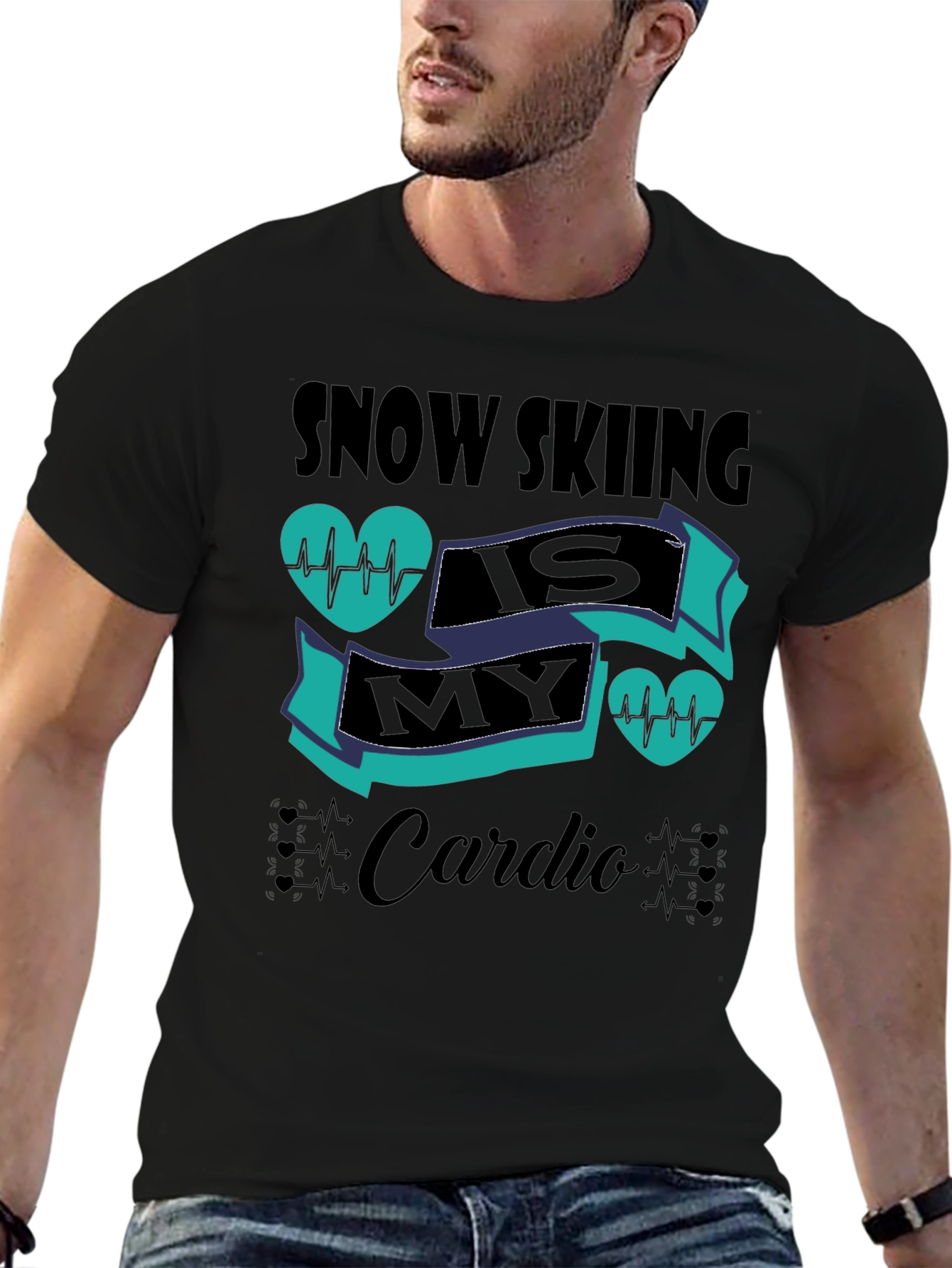 Snow Skiing Is My Cardio T-Shirt