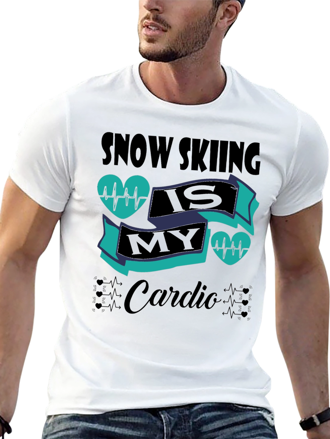 Snow Skiing Is My Cardio T-Shirt