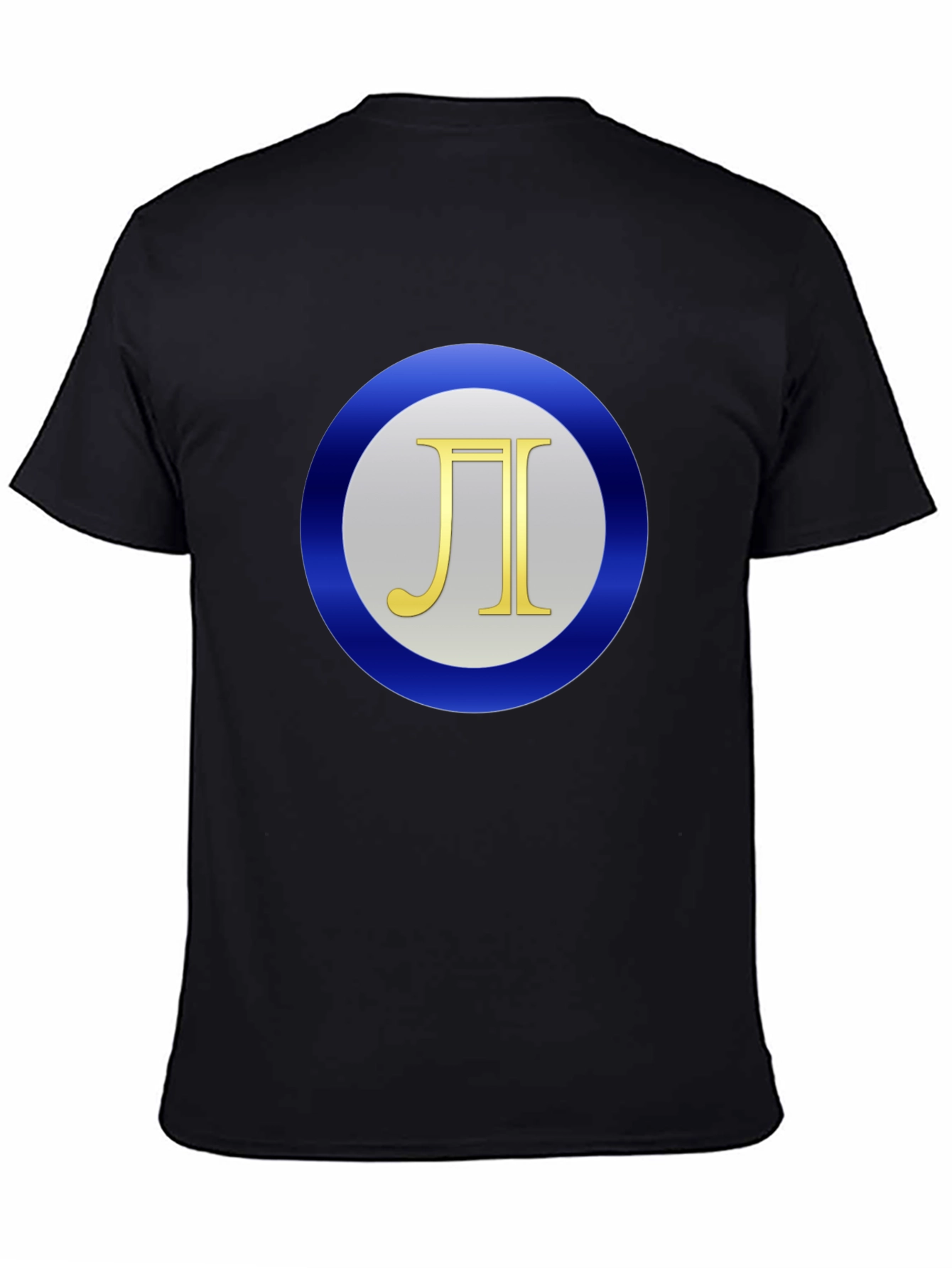 Pi Symbol Graphic Print Black T-Shirt