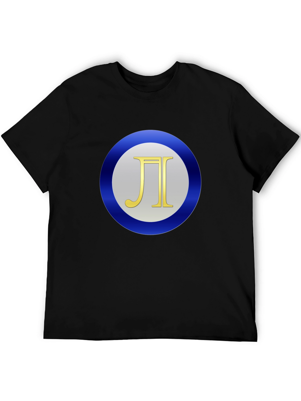 Pi Symbol Graphic Print Black T-Shirt