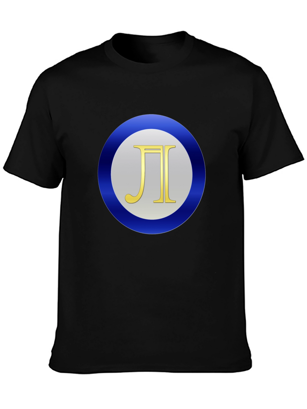 Pi Symbol Graphic Print Black T-Shirt