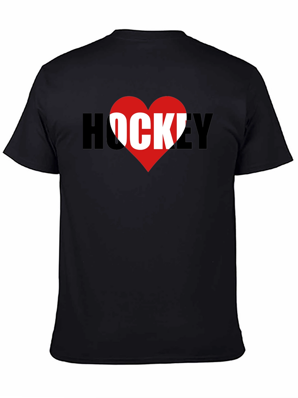 I Heart Hockey Graphic T-Shirt - Black