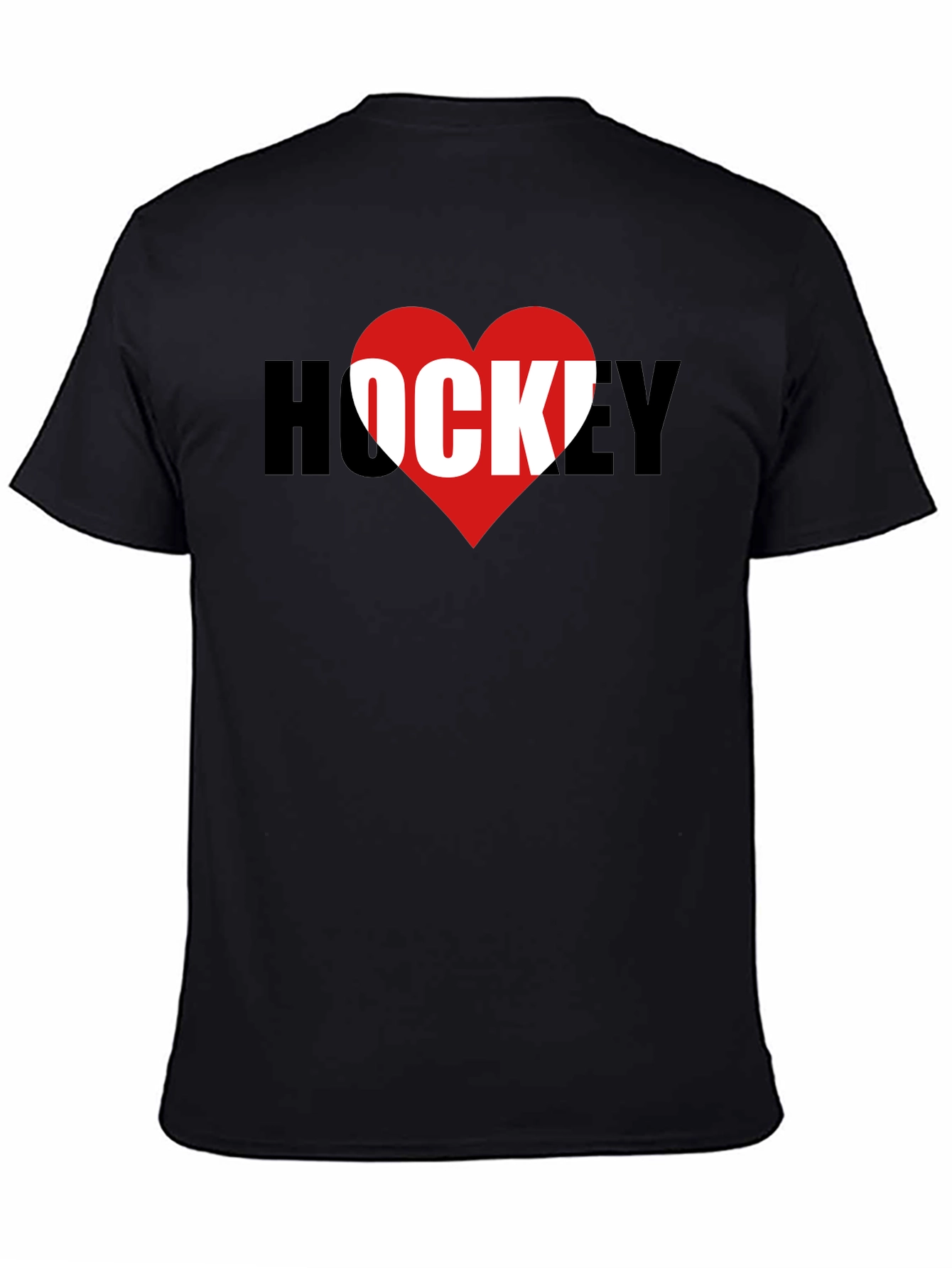 I Heart Hockey Graphic T-Shirt - Black